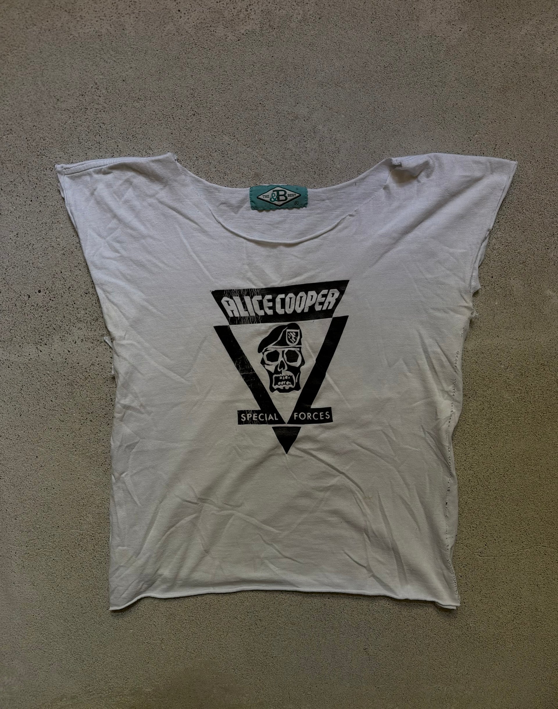 90s Alice Cooper Special Forces Cut Off Tee | Size M