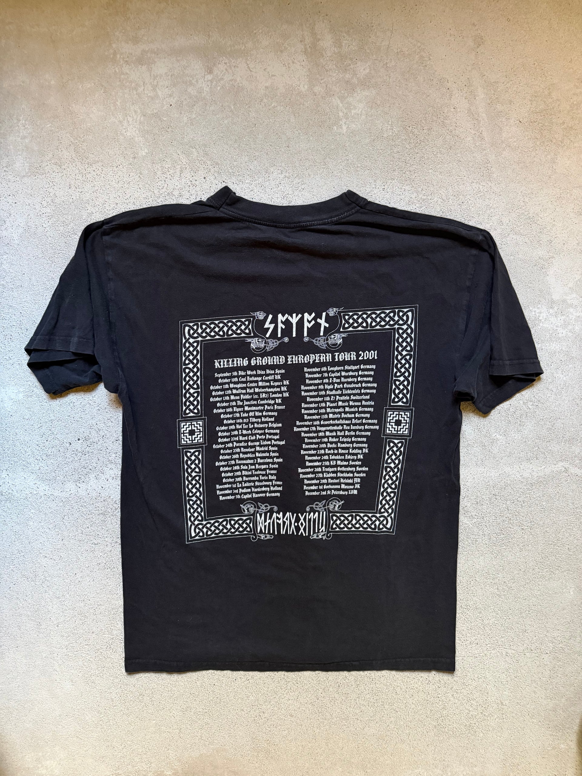 2000s Saxon Killing Ground European Tour 2001 T Shirt | Size L