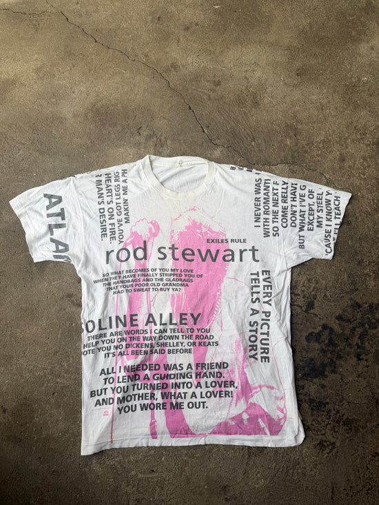 90s Rod Stewart All Over Print Vintage Tour T-Shirt | Size XL