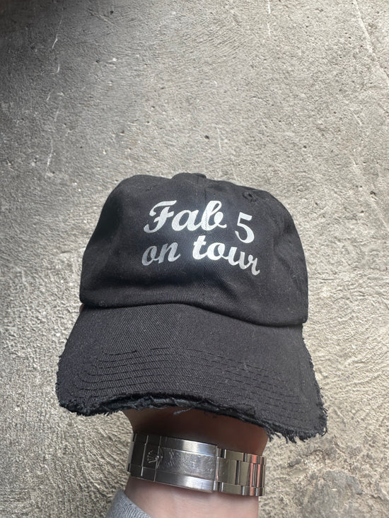 Fab 5 On Tour Distressed Cap | Black