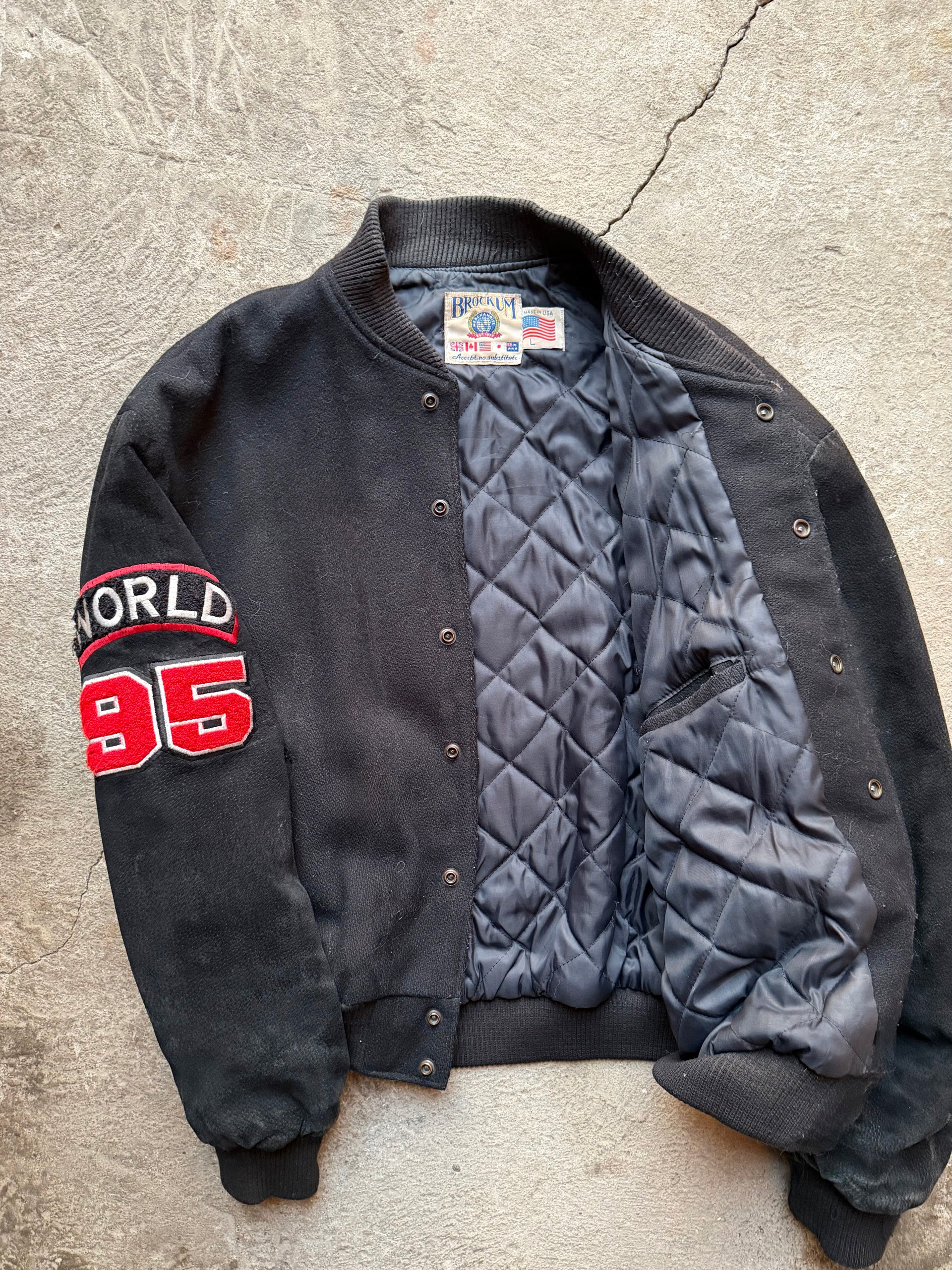 90s Rolling Stones Voodoo Lounge Tour Varsity Jacket | Size L