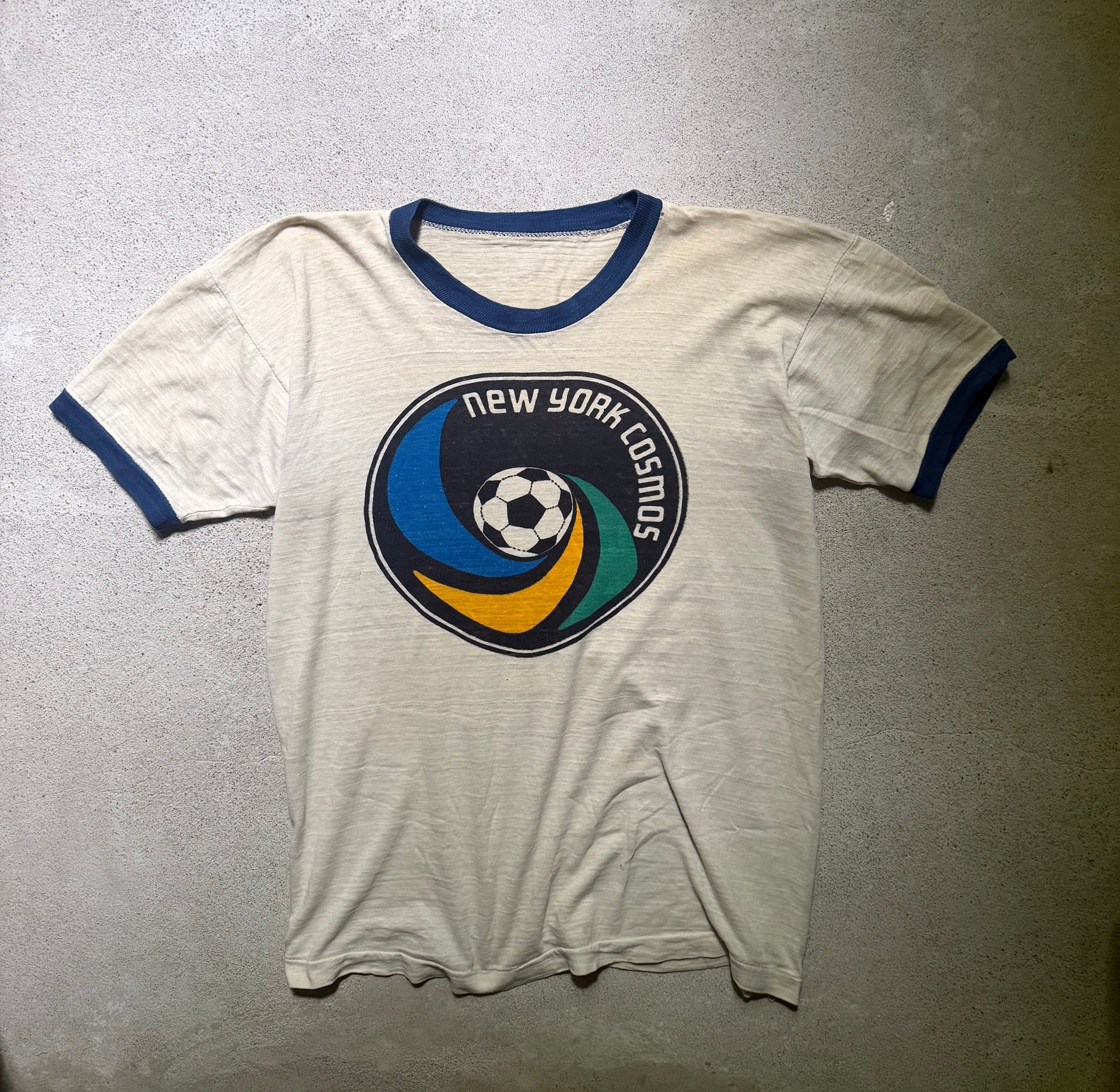 1970s New York Cosmos Ringer T-Shirt | Size L