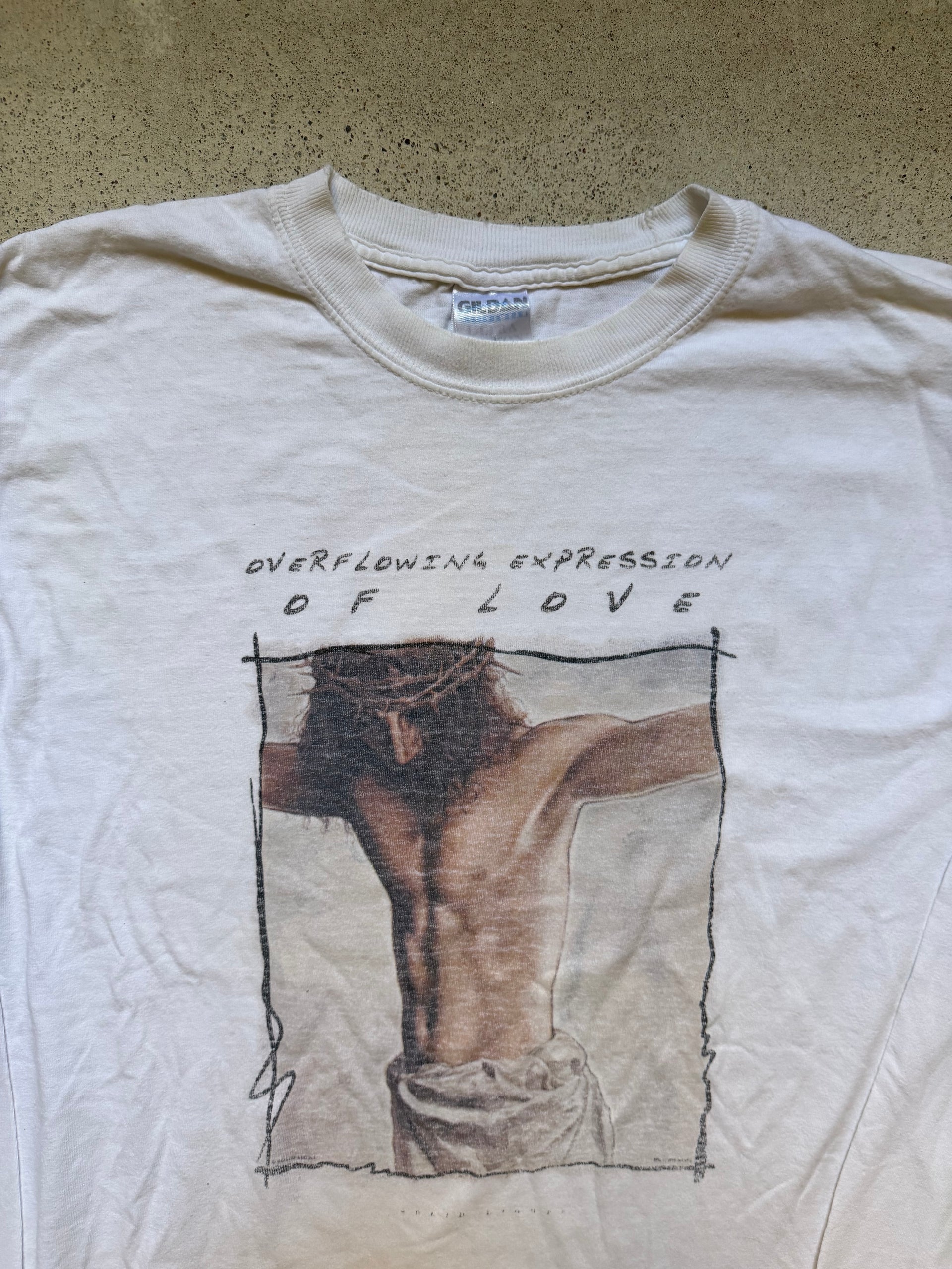 90s Jesus “Overflowing Expression of Love” Long Sleeve Tee | Size L