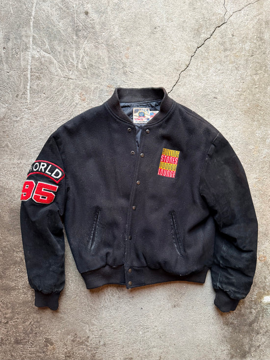 90s Rolling Stones Voodoo Lounge Tour Varsity Jacket | Size L