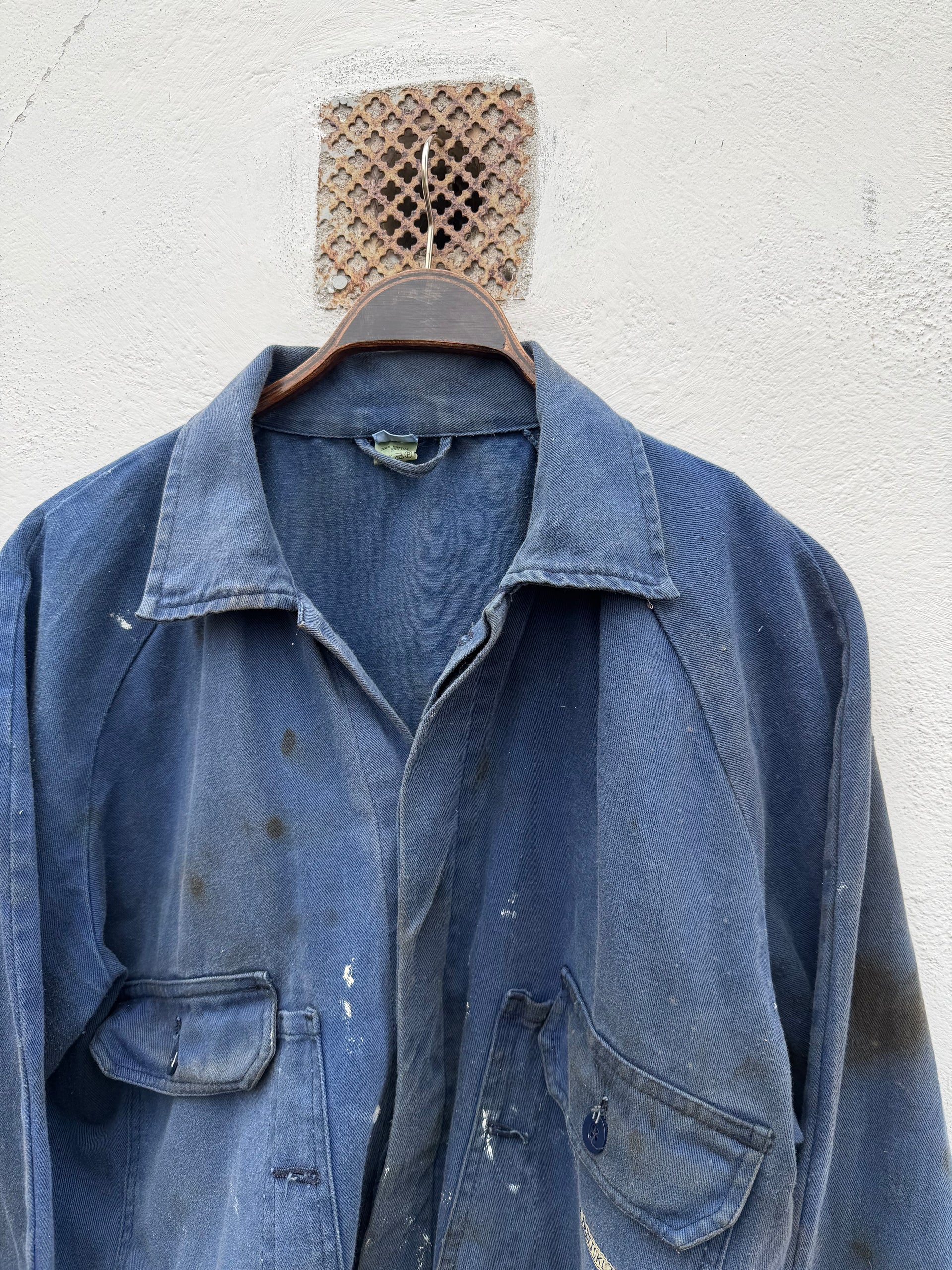 70s Faded Work Jacket Cropped | size L
