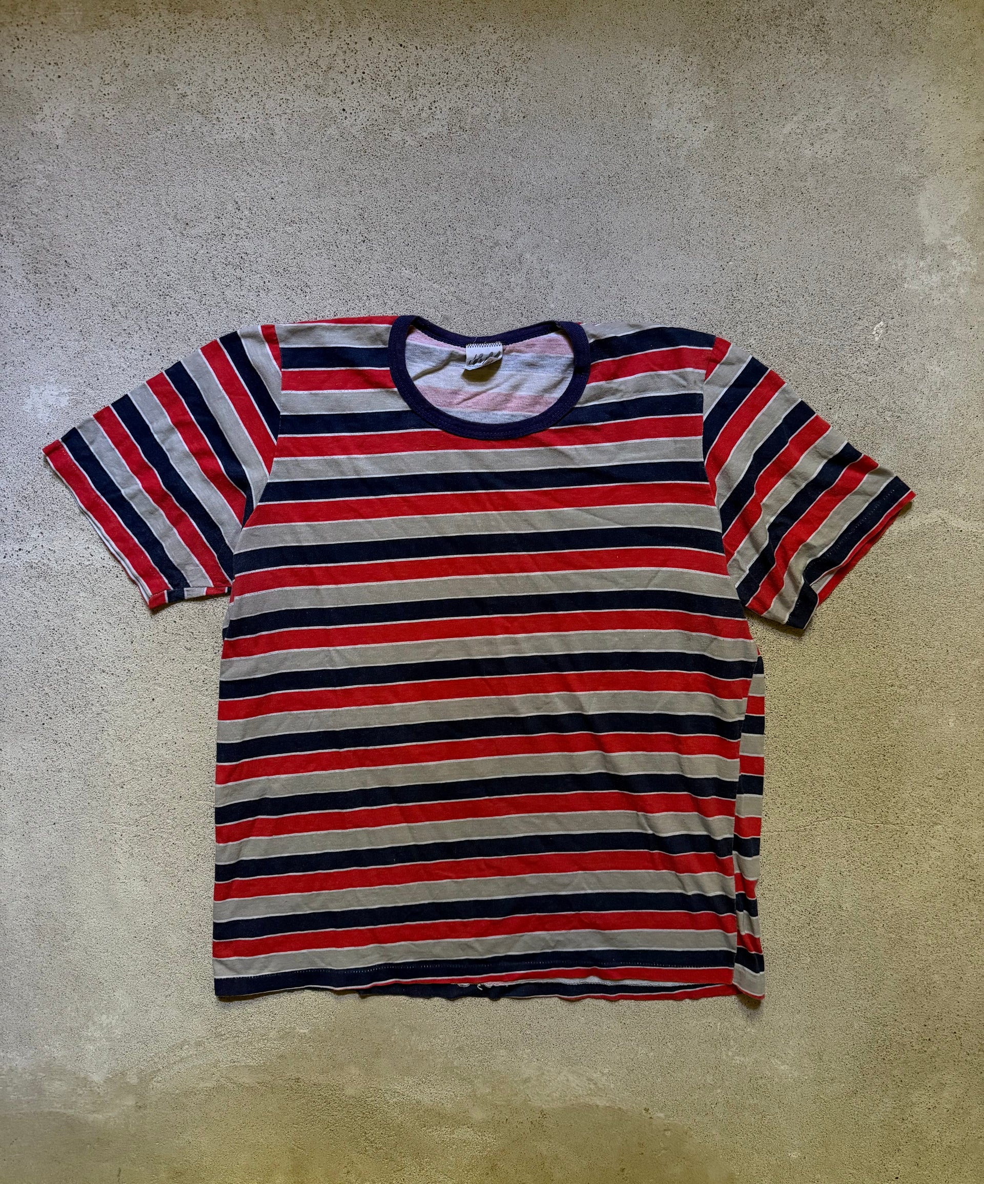 70s Multi Stripe Tee | Size L