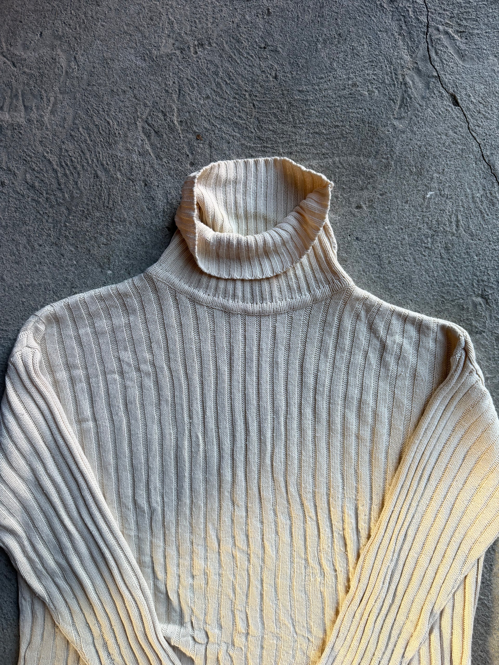 90s Ribbed Turtleneck Knit | Size XL