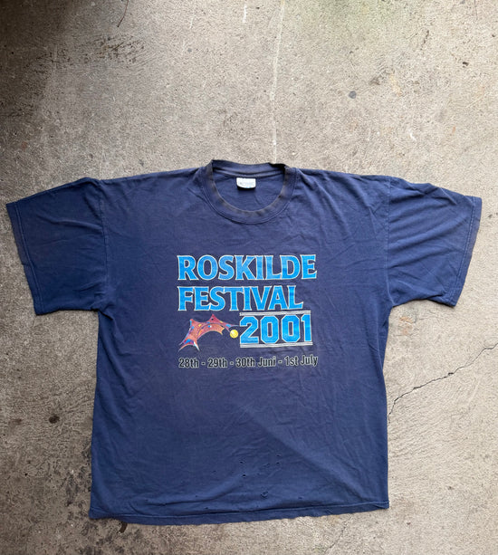 00s Roskilde Festival 2001 Line-Up T-Shirt | Size XL