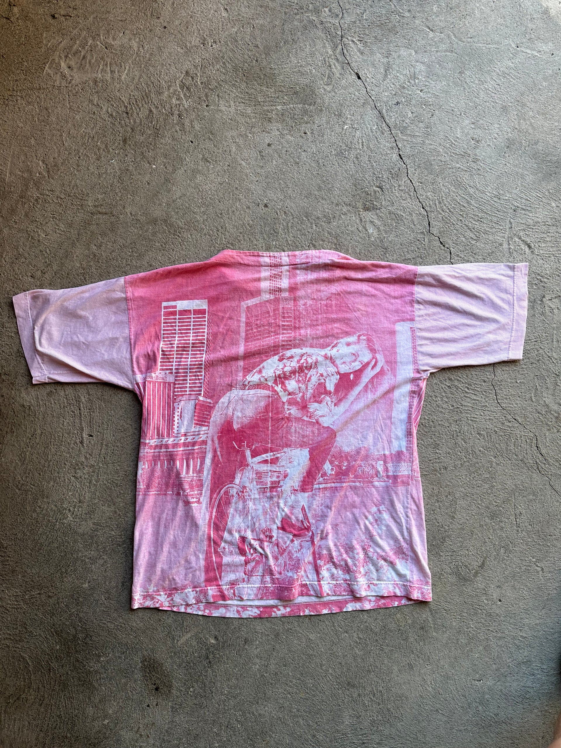 Abstract Lovers Pink City All-Over Print Tee | Size XL