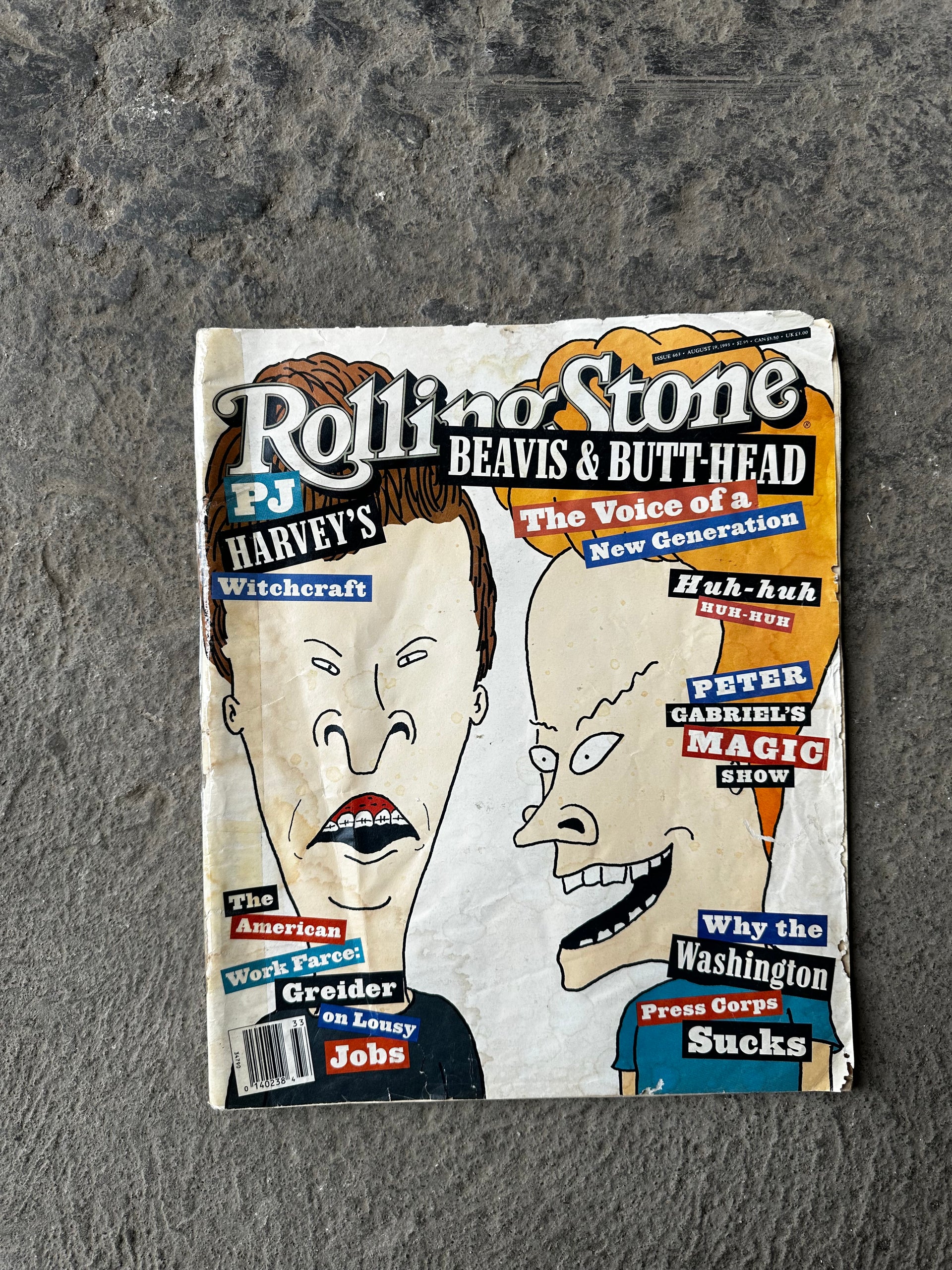 Rolling Stone Magazine – Beavis & Butt-Head Cover (August 1993)