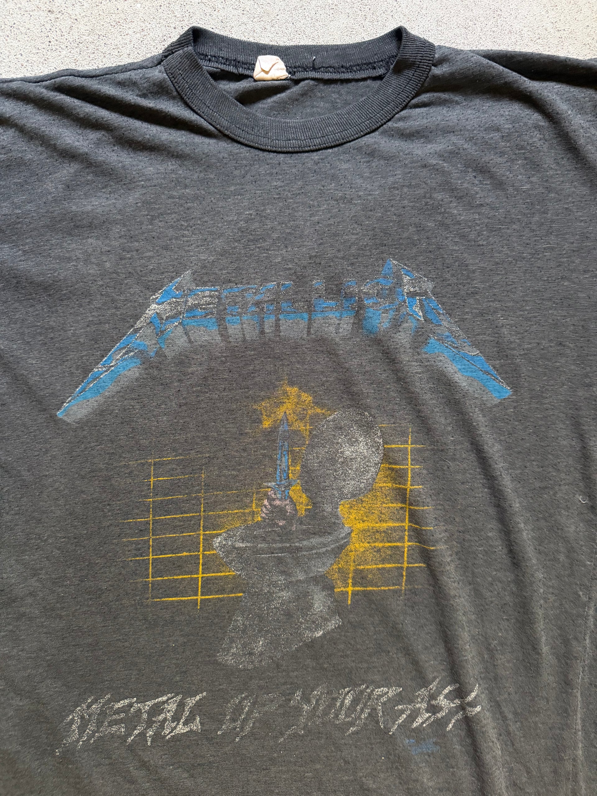 80s Metallica Metal Up Your Ass  Tee | Size L