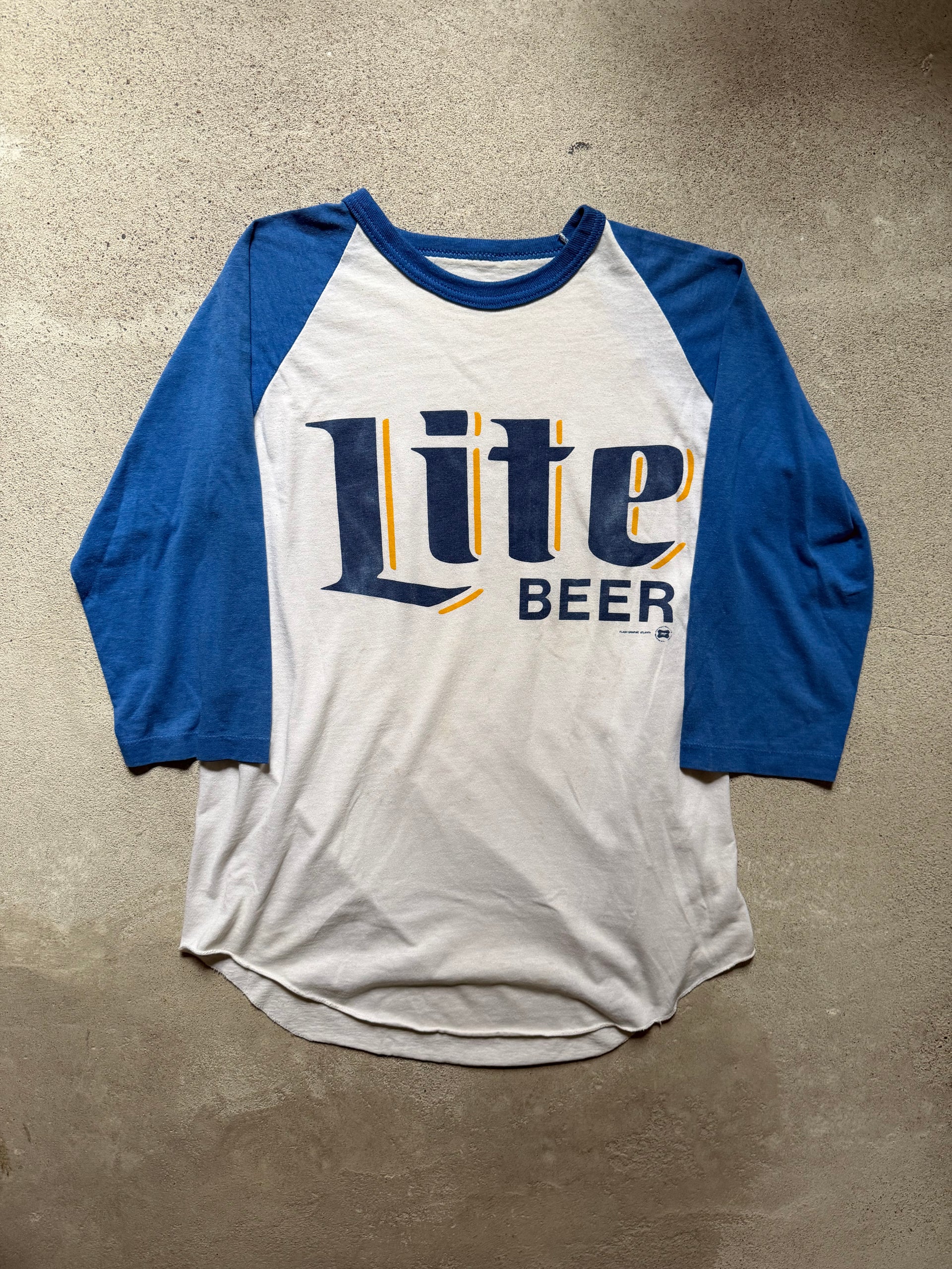 90s Miller Lite Beer Raglan Tee | Size L