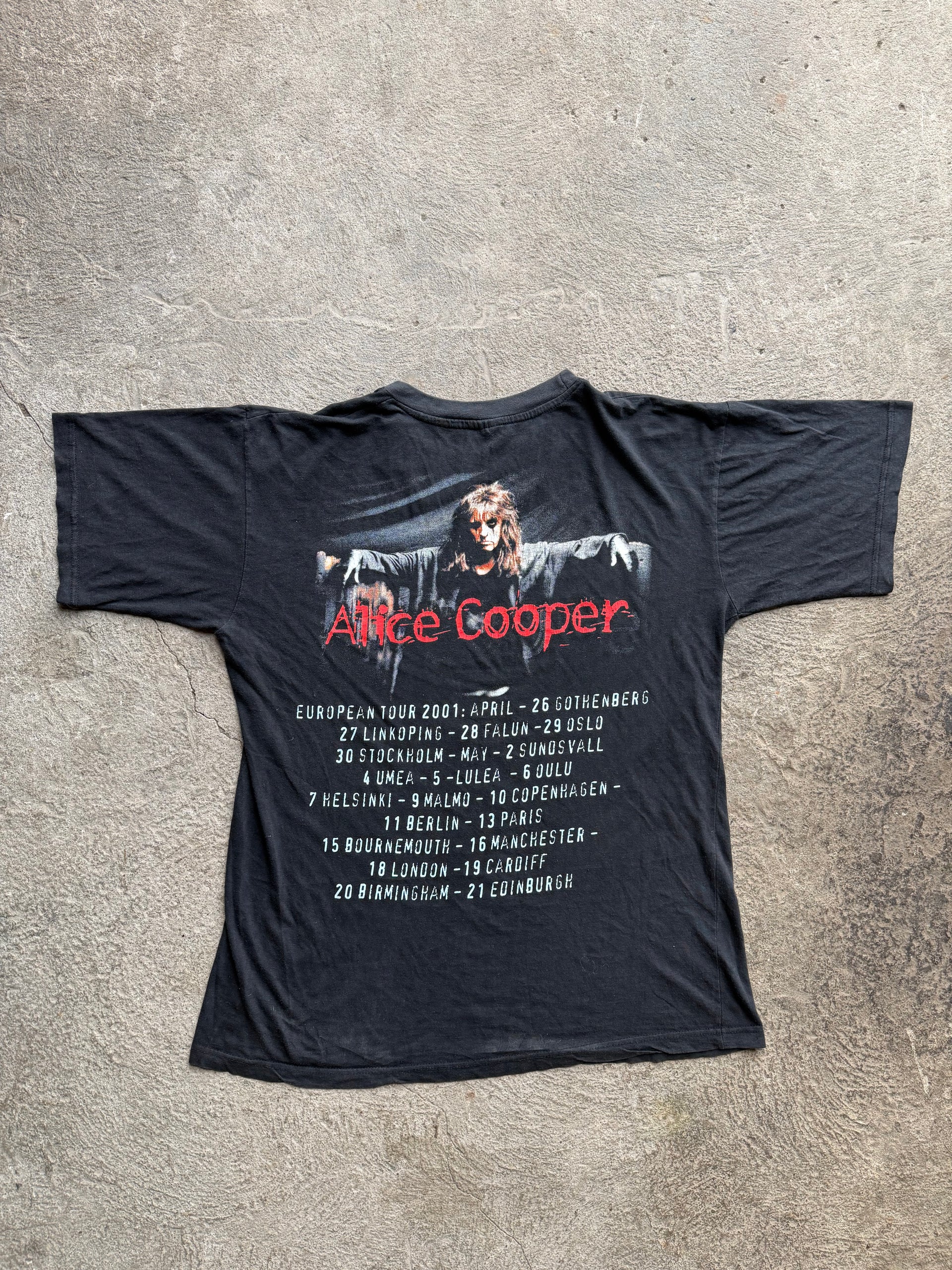 00s Alice Cooper European Tour 2001 Vintage Tee | Size L