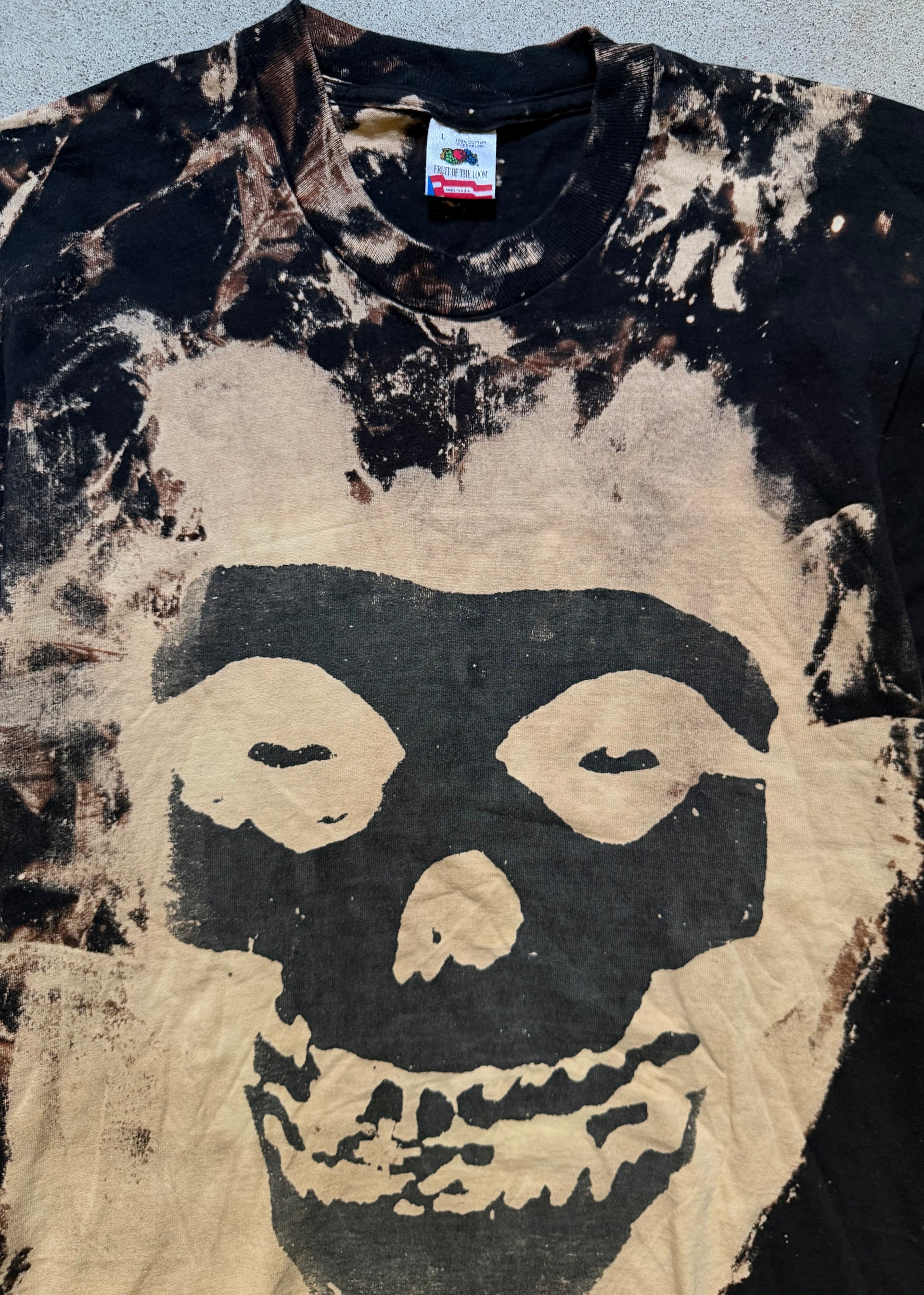 90s Misfits Crimson Ghost Bleached Tee | Size L