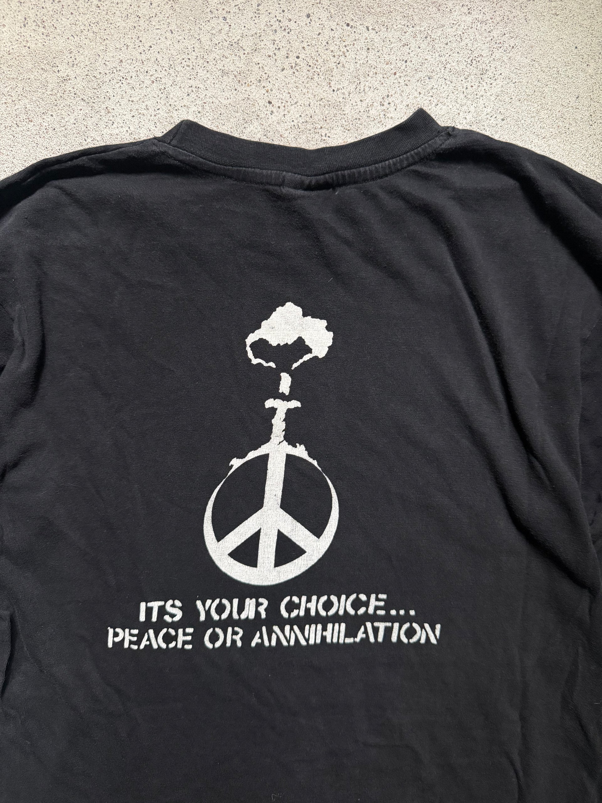 2000s Crucifix “Dehumanization” T-Shirt | Size M