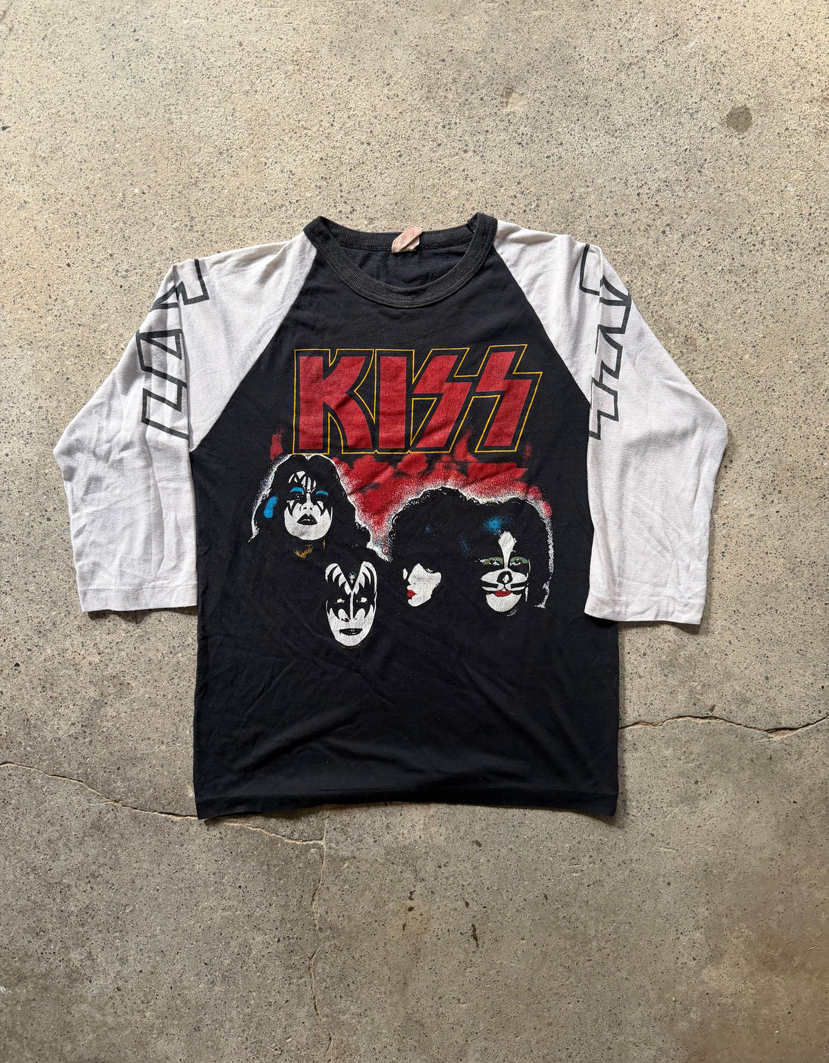 90s KISS Destroyer Raglan T-Shirt | Size M