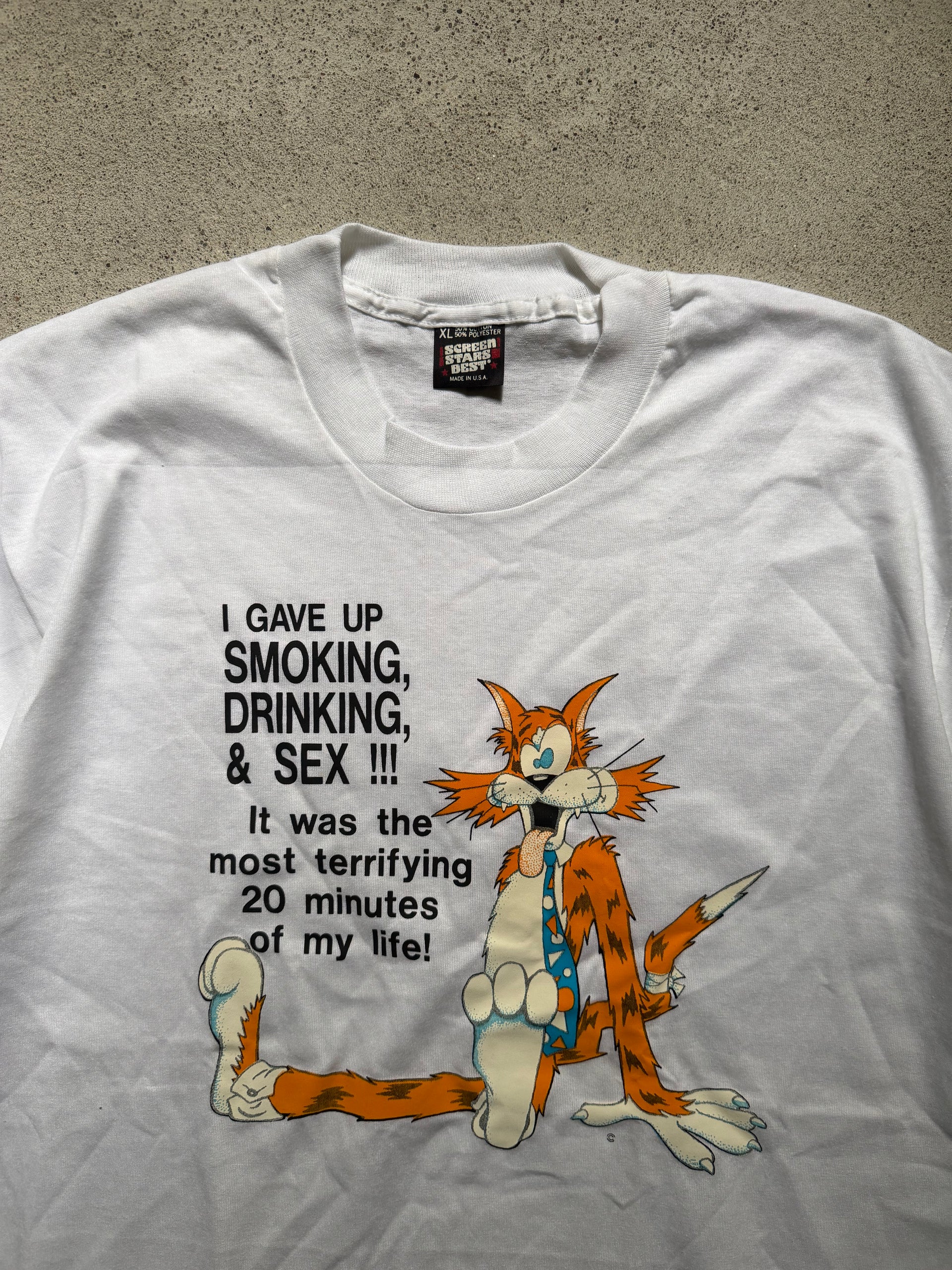 80s Bill the Cat “I Gave Up…” T-Shirt | Size XL