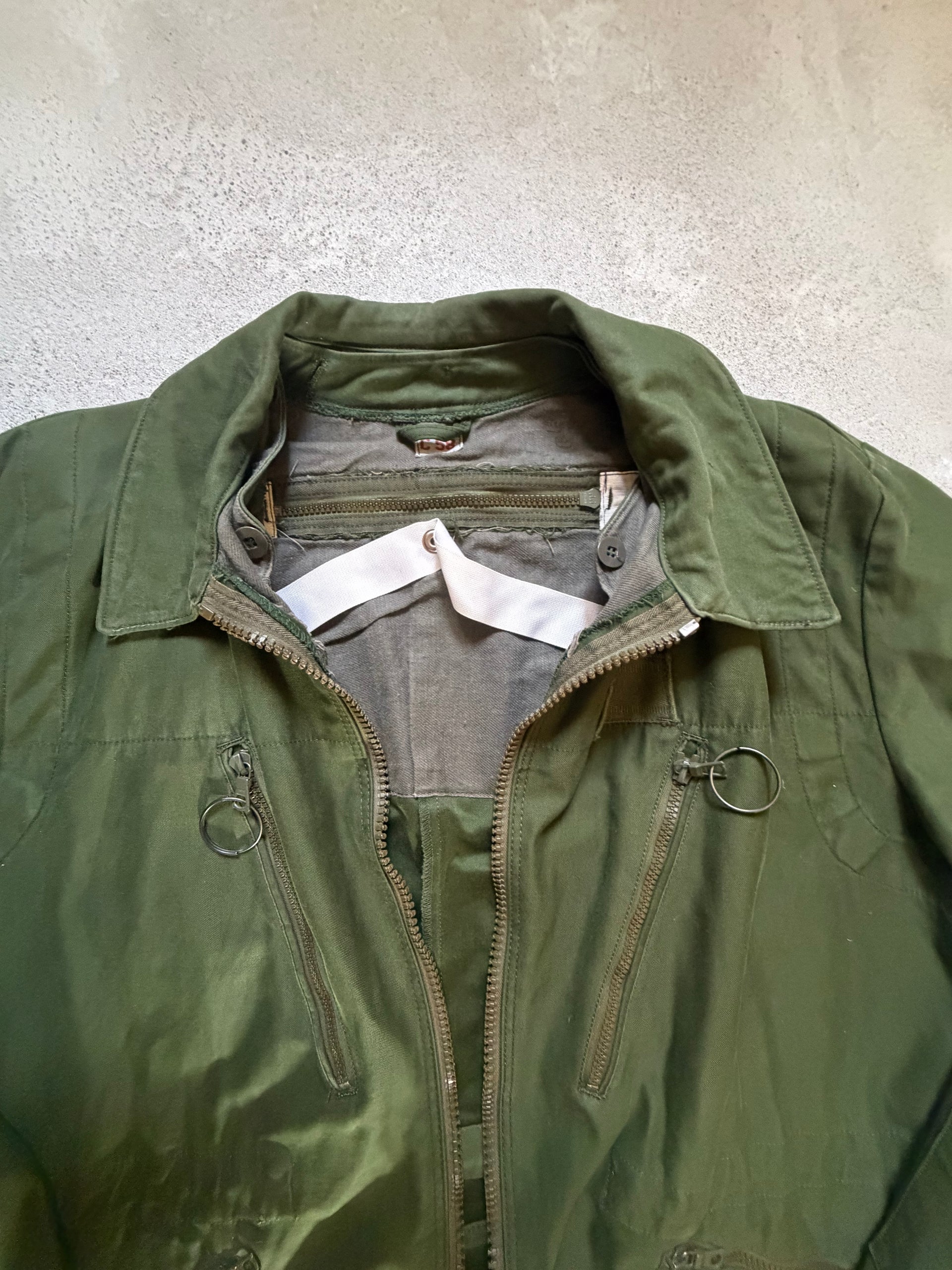 70s Military Tanker Jacket Olive | Size XL