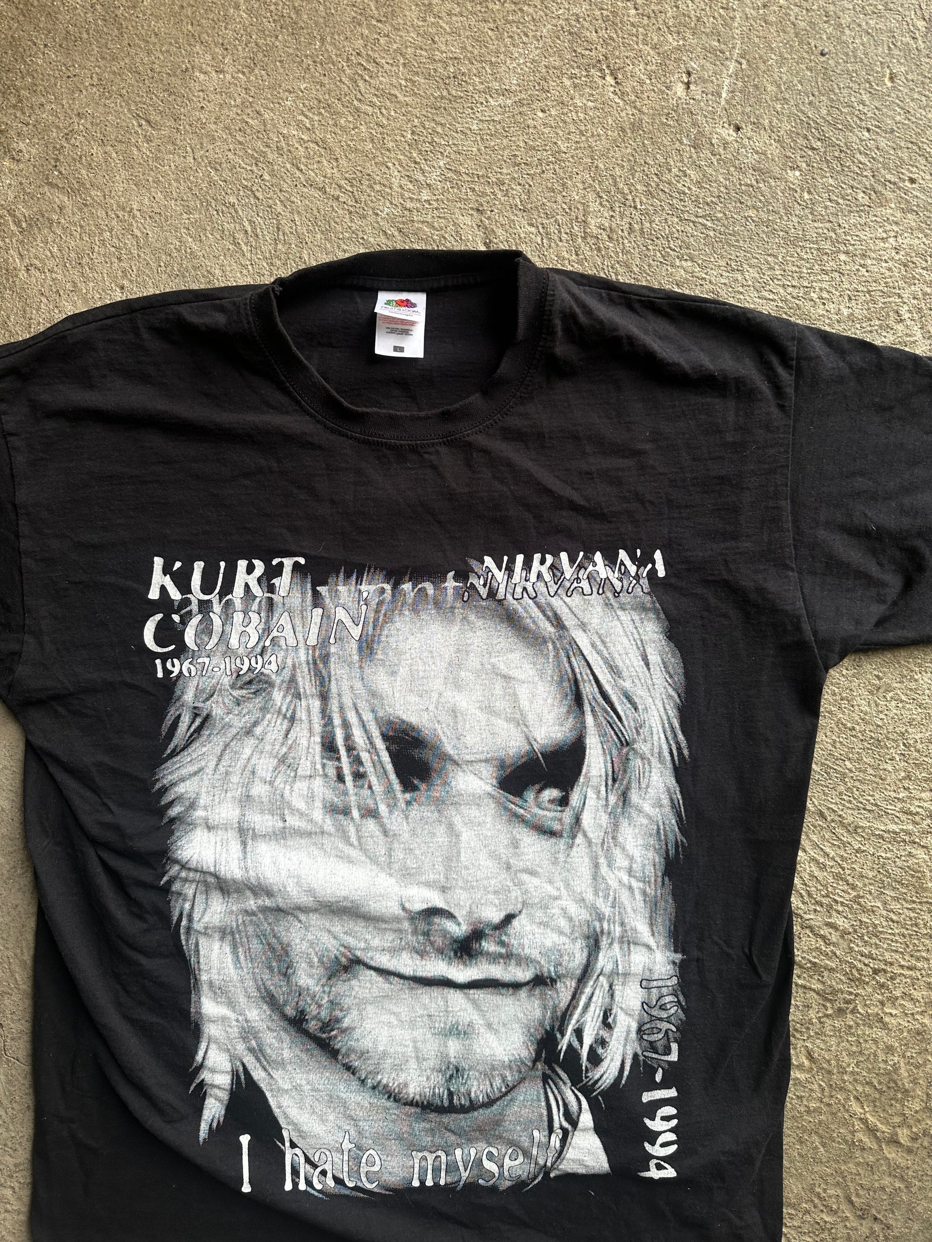 Kurt Cobain Tribute Tee “I Hate Myself” | Size L