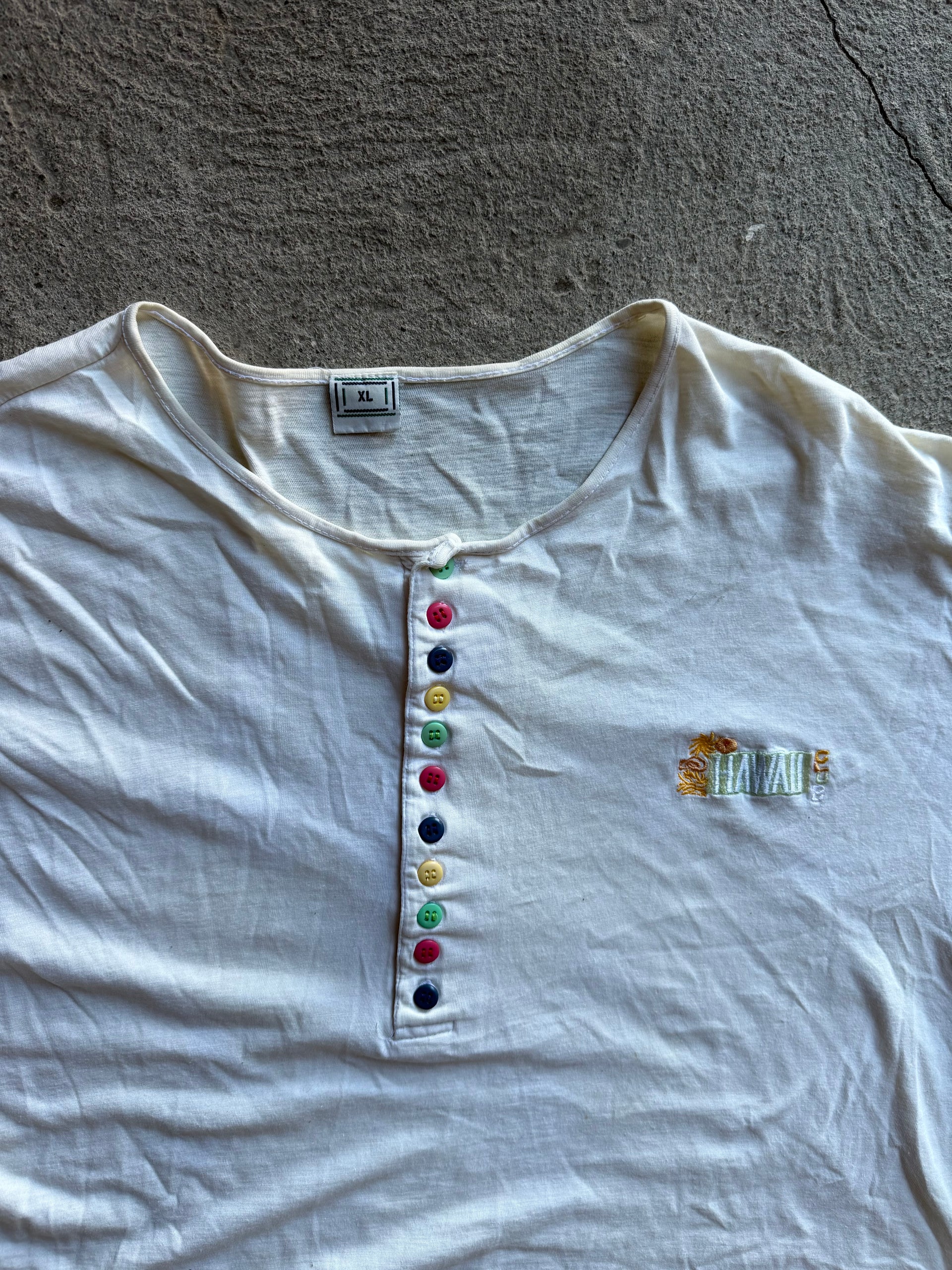 90s Hawaii Button-Up Tee | Size L
