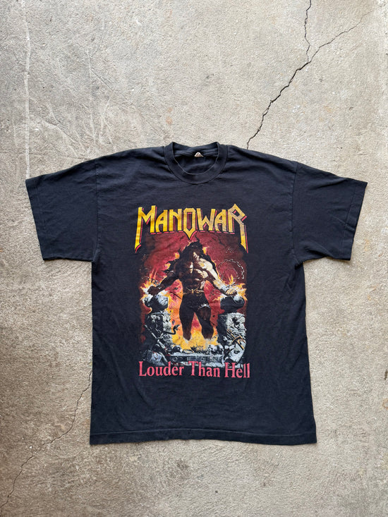 90s Manowar Hell On Wheels Tour 1997 Vintage T-Shirt | Size L