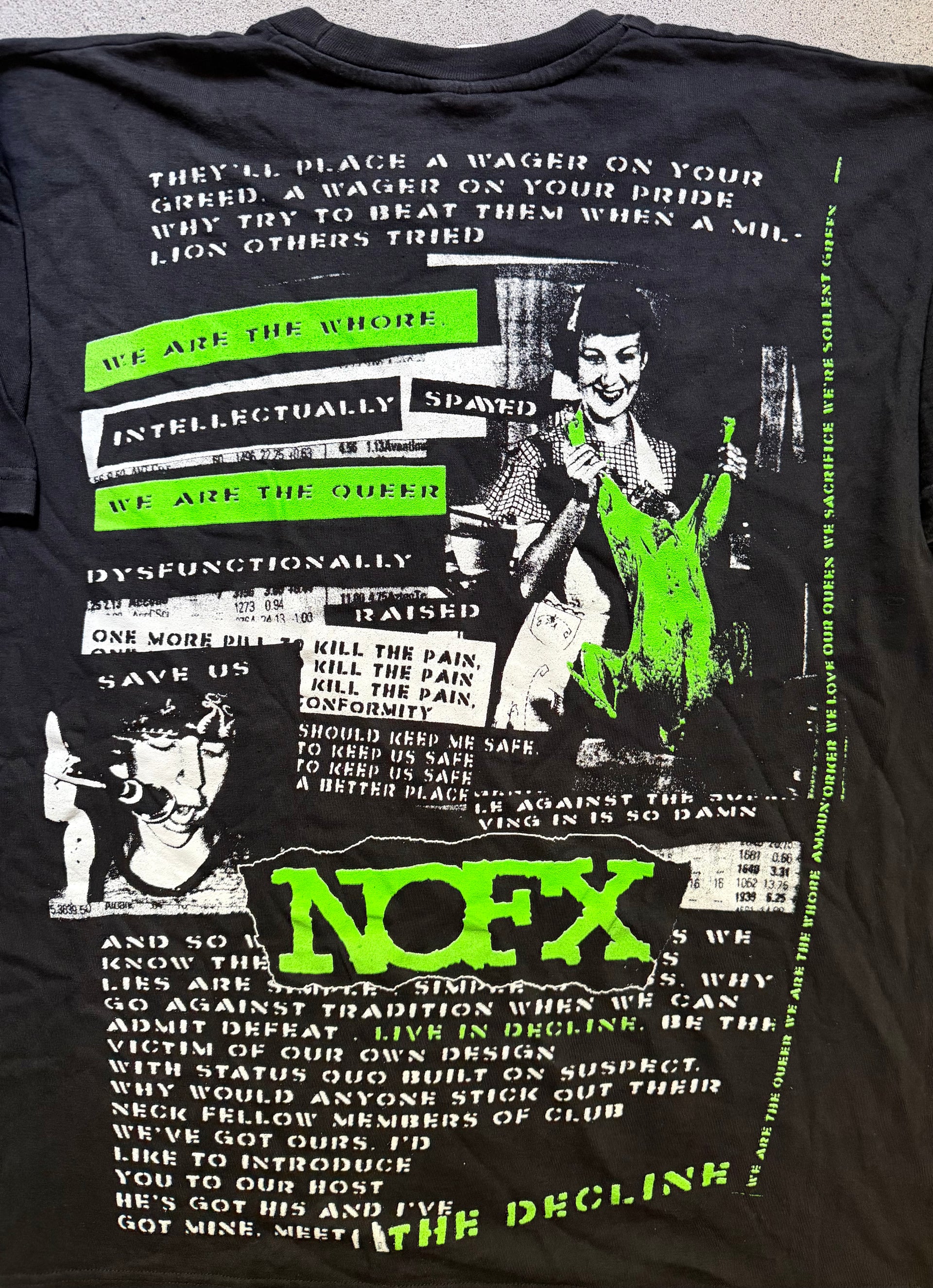 2000s NOFX The Decline All Over Print Tee | Size XL