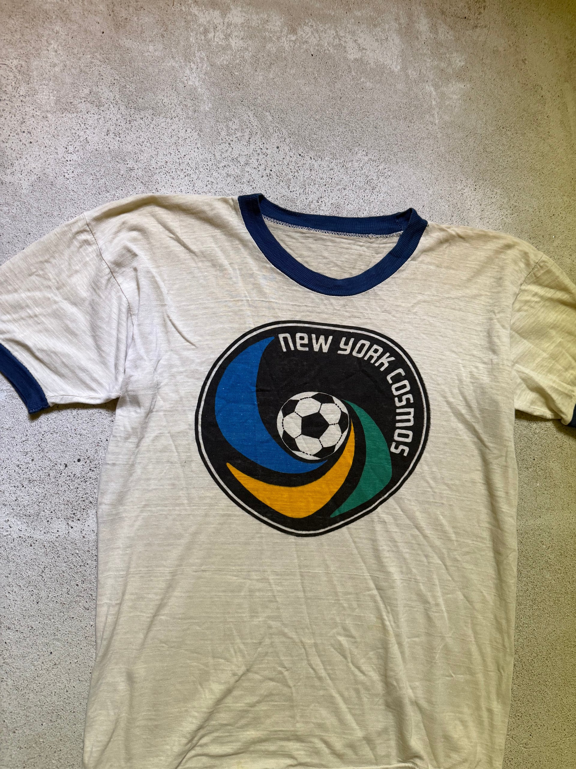 1970s New York Cosmos Ringer T-Shirt | Size L