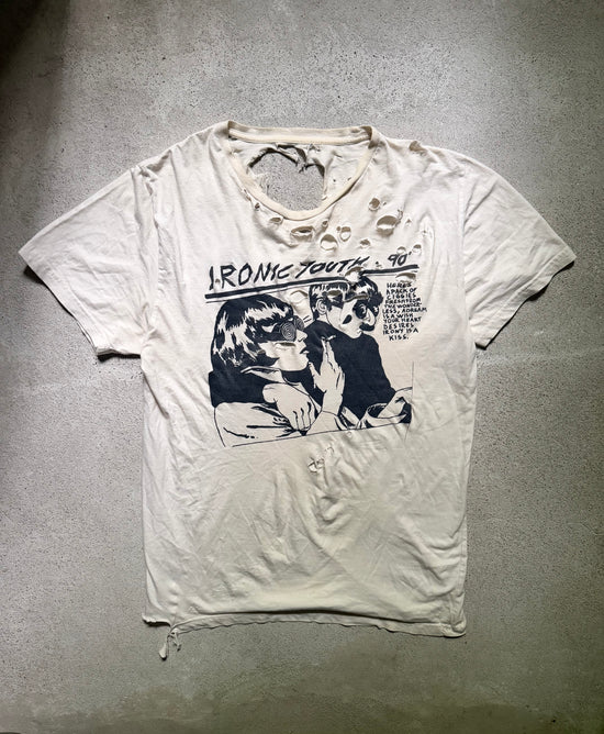 2010s Ironic Youth Distressed T-Shirt Size L