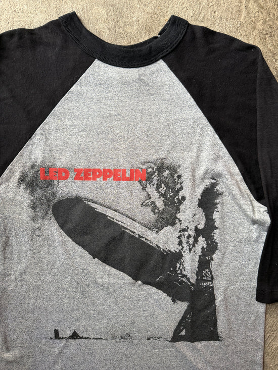 80s Led Zeppelin Raglan Tee 1986 | Size L