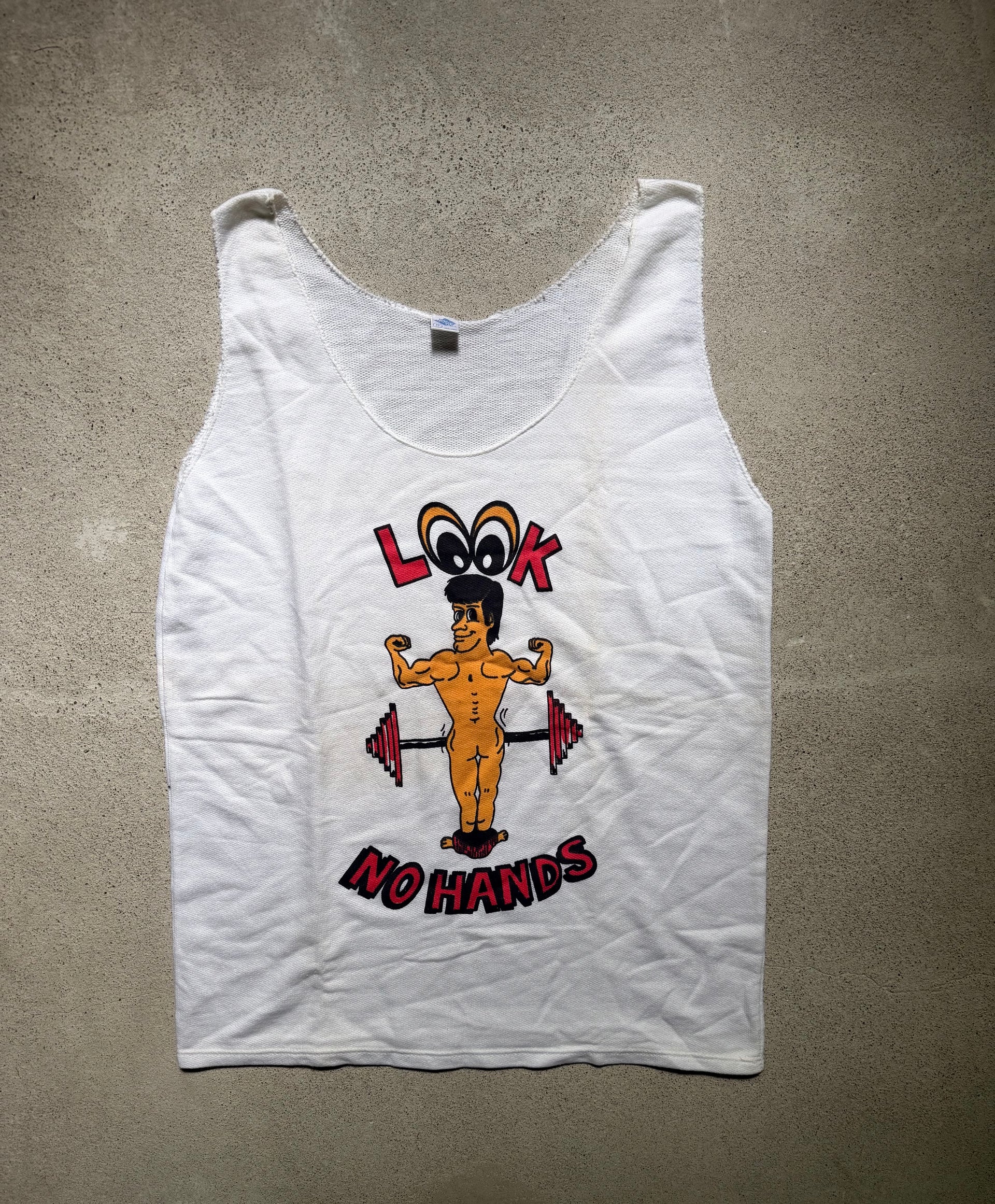 1980s Look No Hands Tank Top | Size XL