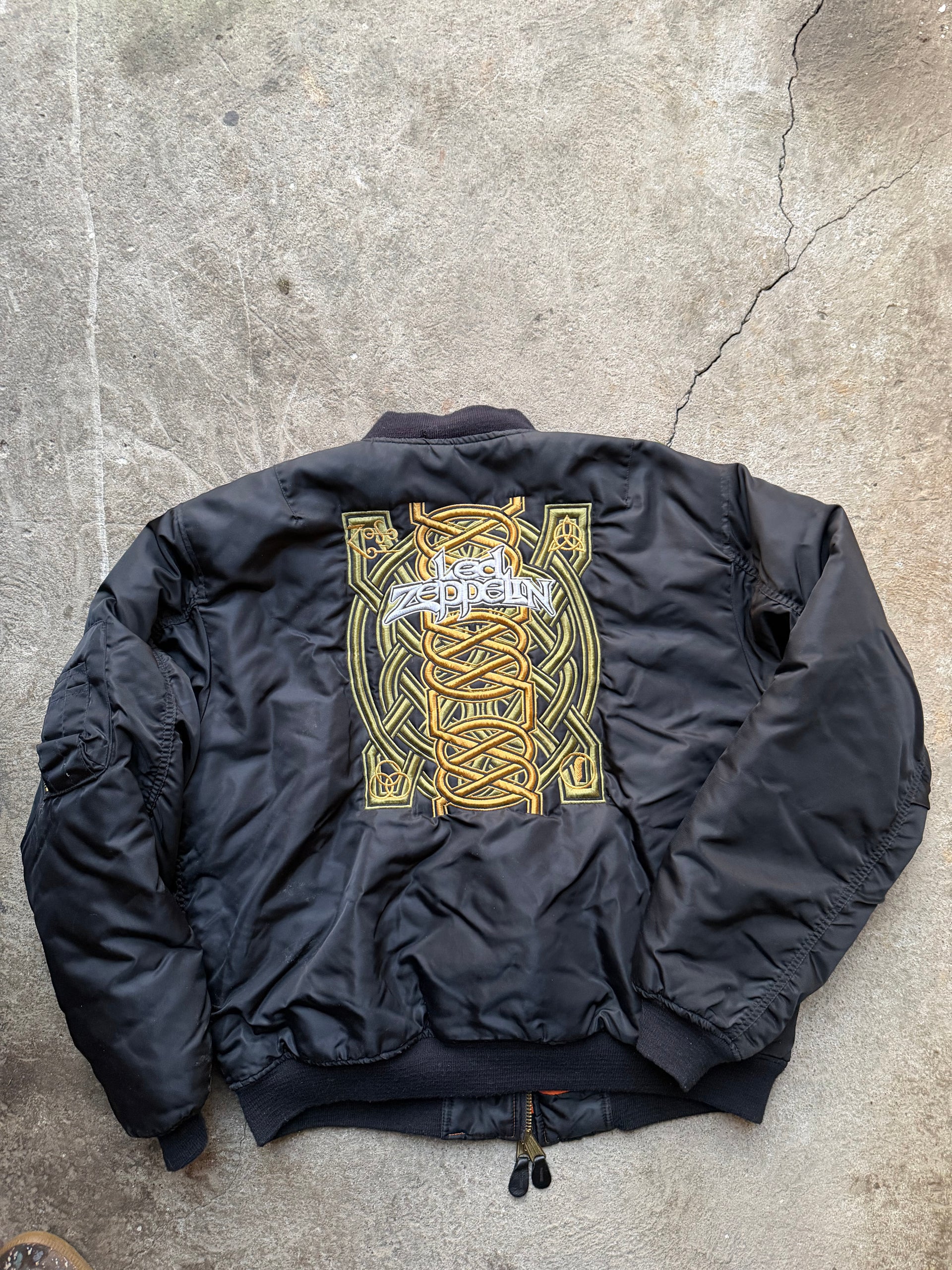 80s Led Zeppelin Bomber Jacket | Size XL