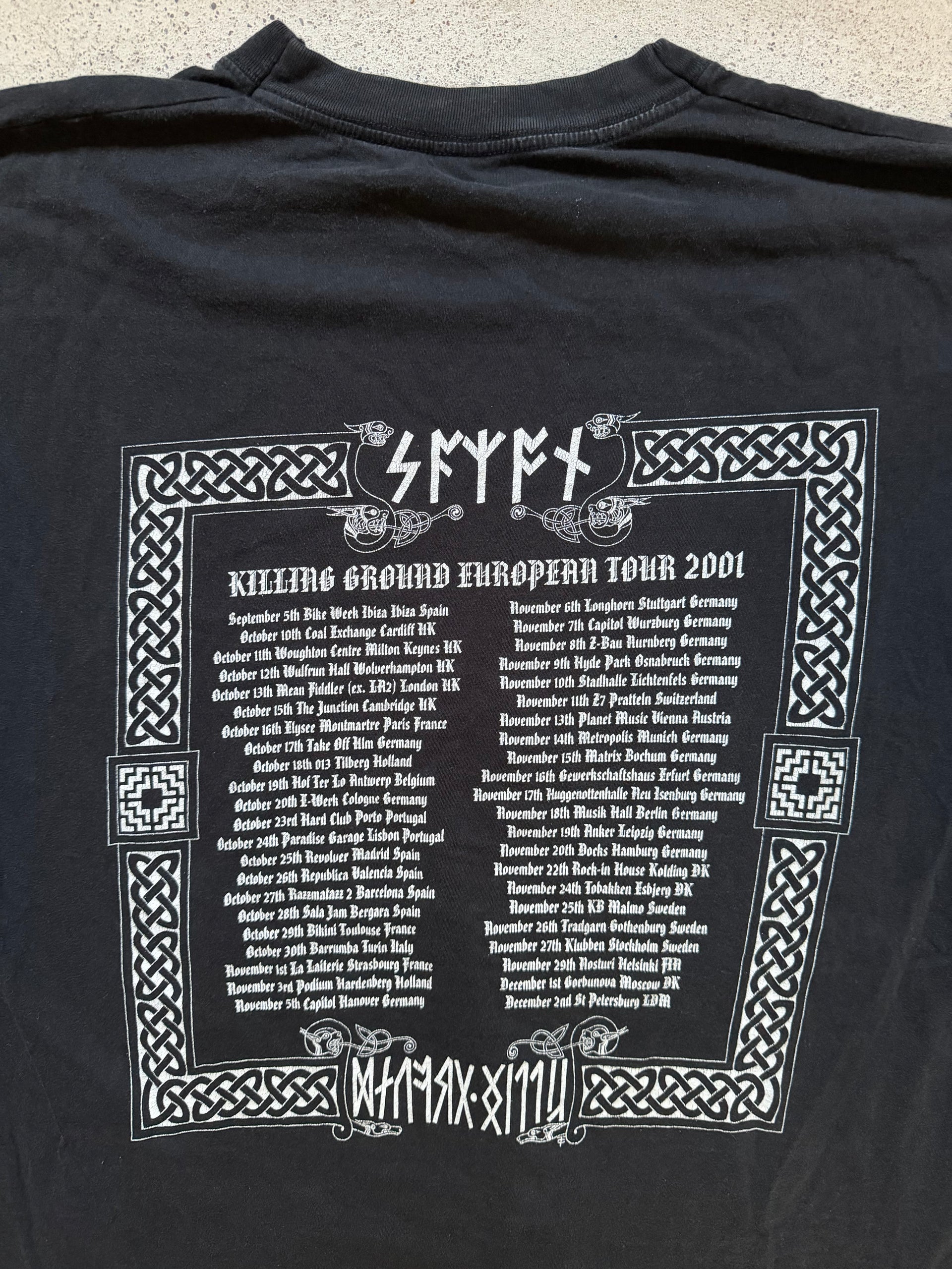 2000s Saxon Killing Ground European Tour 2001 T Shirt | Size L