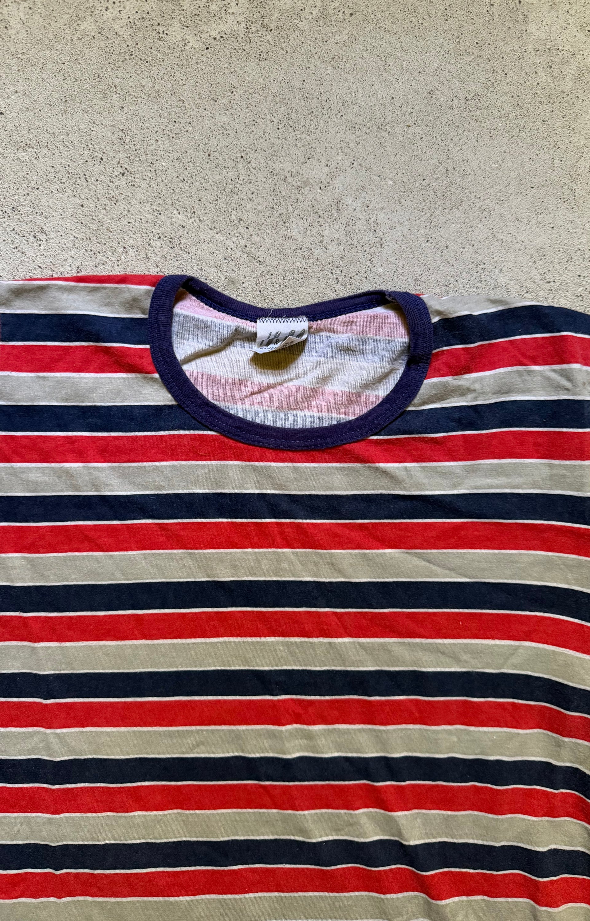 70s Multi Stripe Tee | Size L