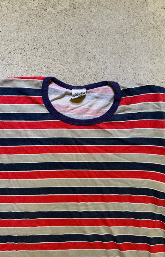 70s Multi Stripe Tee | Size L