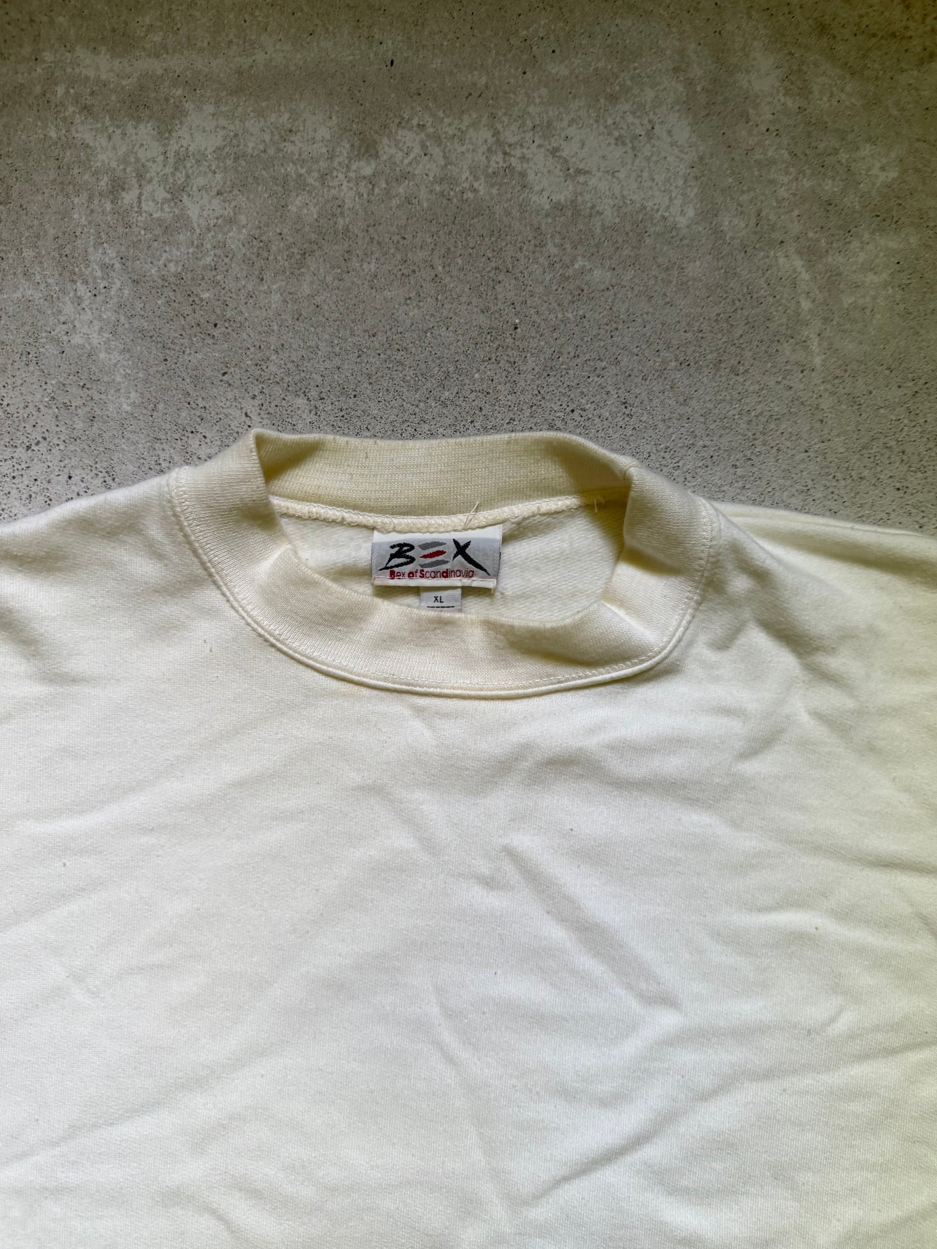 90s Cream Blank Sweatshirt | Size XL