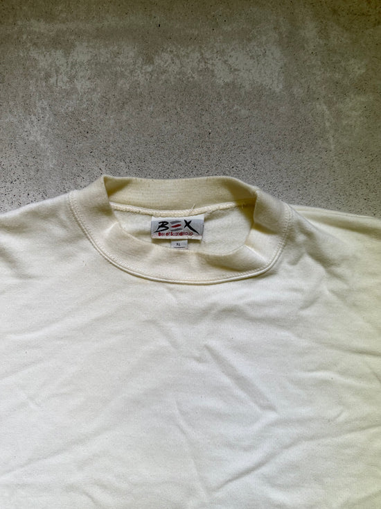 90s Cream Blank Sweatshirt | Size XL