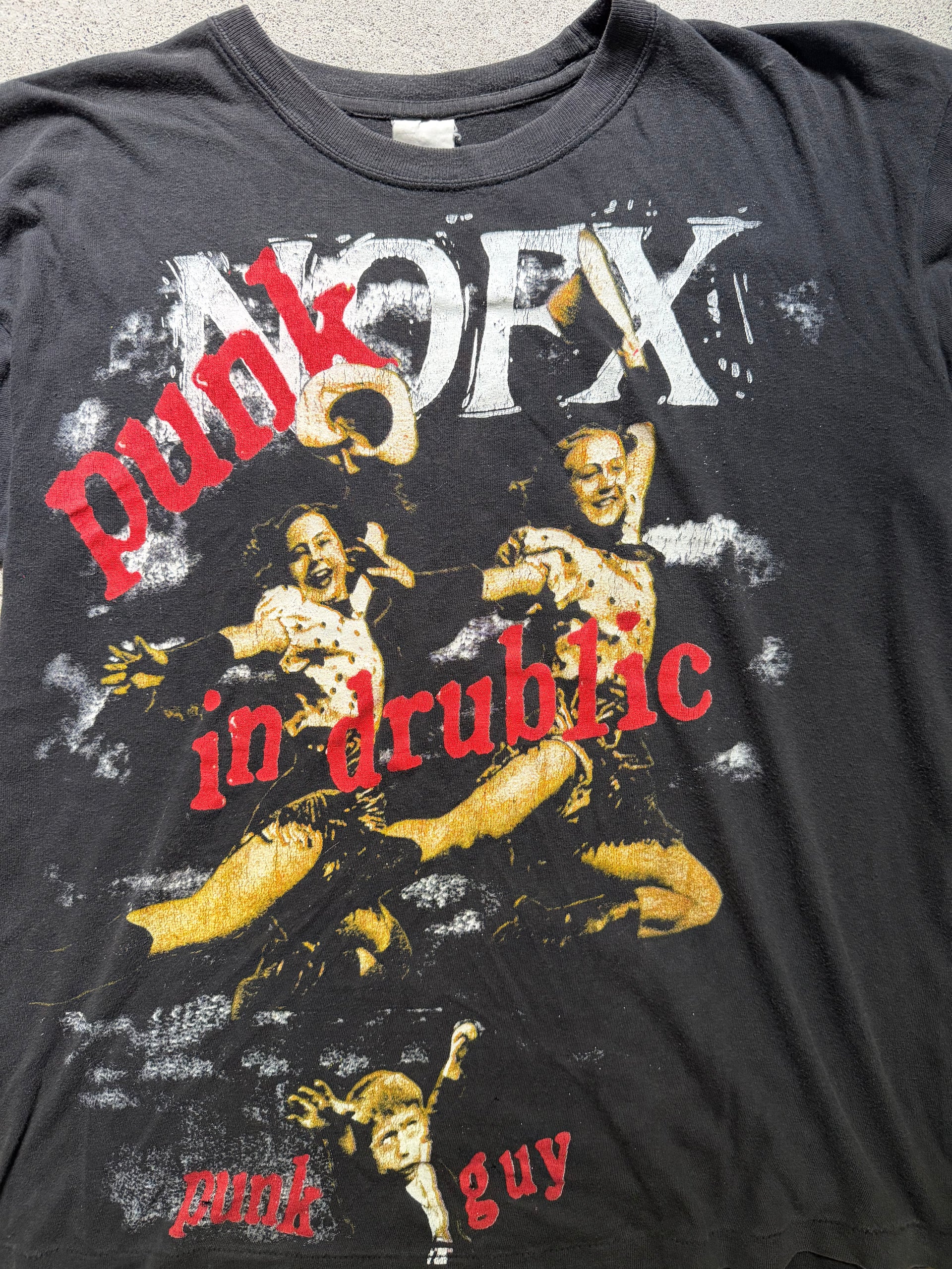 90s NOFX Punk in Drublic All Over Print Tee | Size L