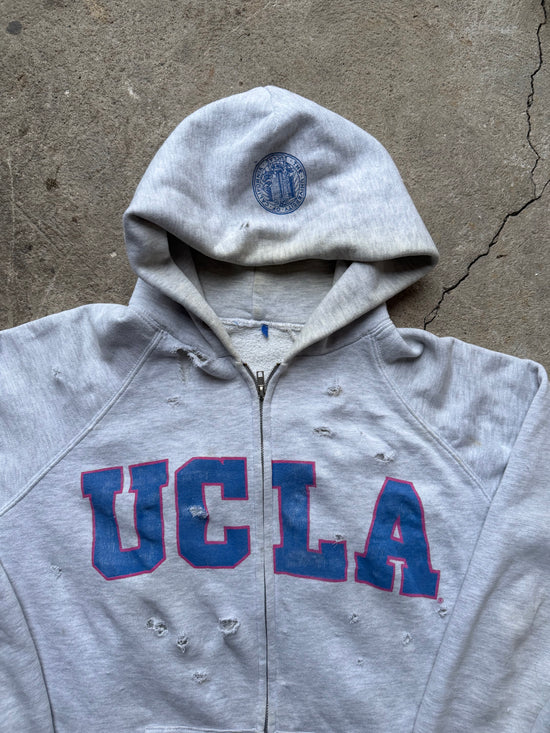 00s UCLA Distressed Zip Hoodie | Size M