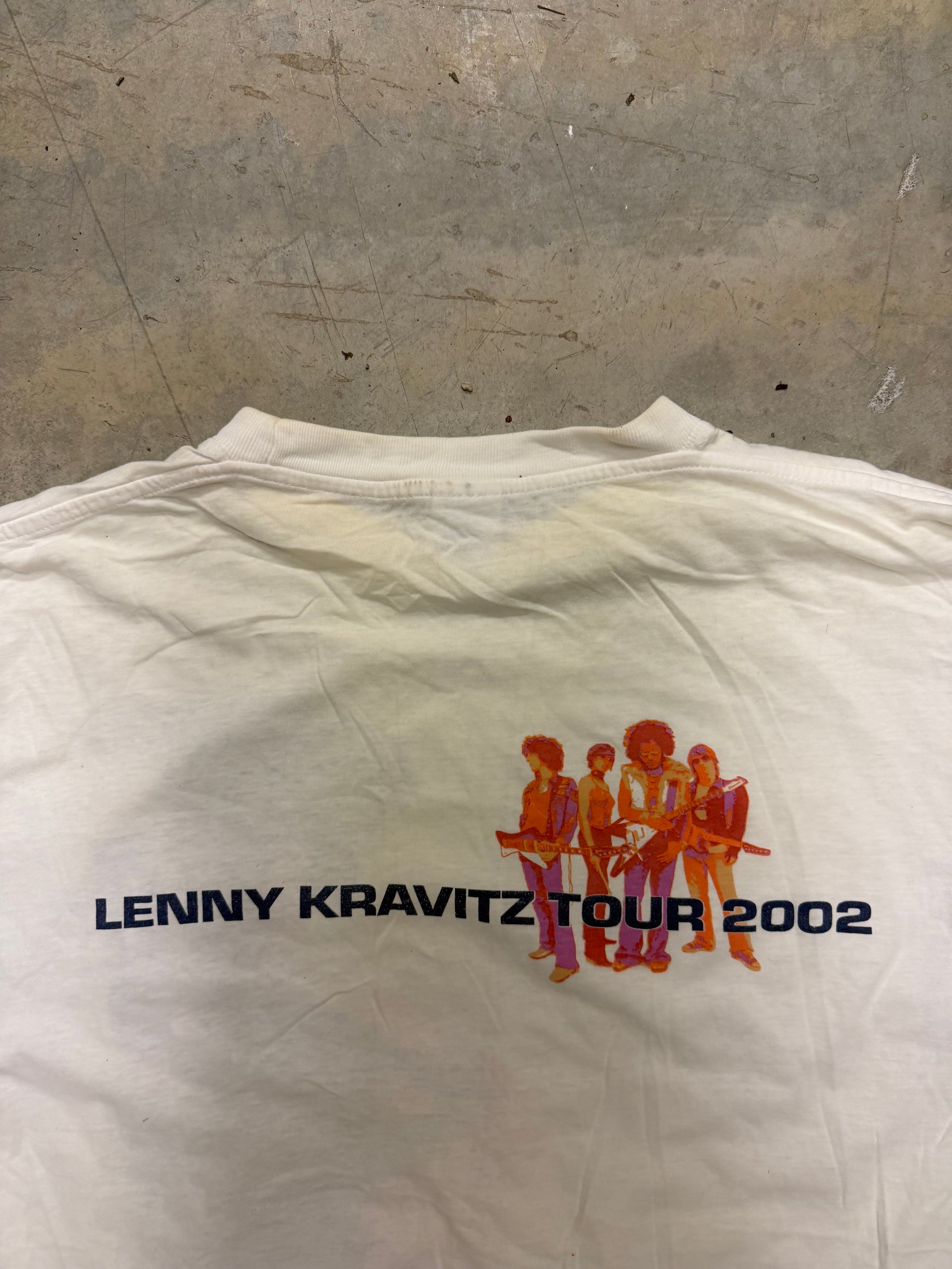 00s Lenny Kravitz Tour 2002 Vintage T-Shirt | Size XL