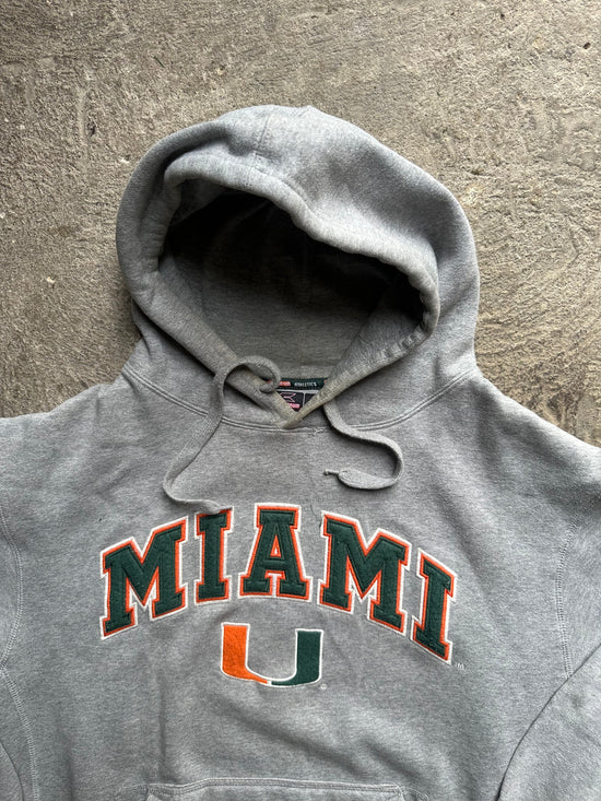 00s Miami Hurricanes Hoodie Grey | Size XL