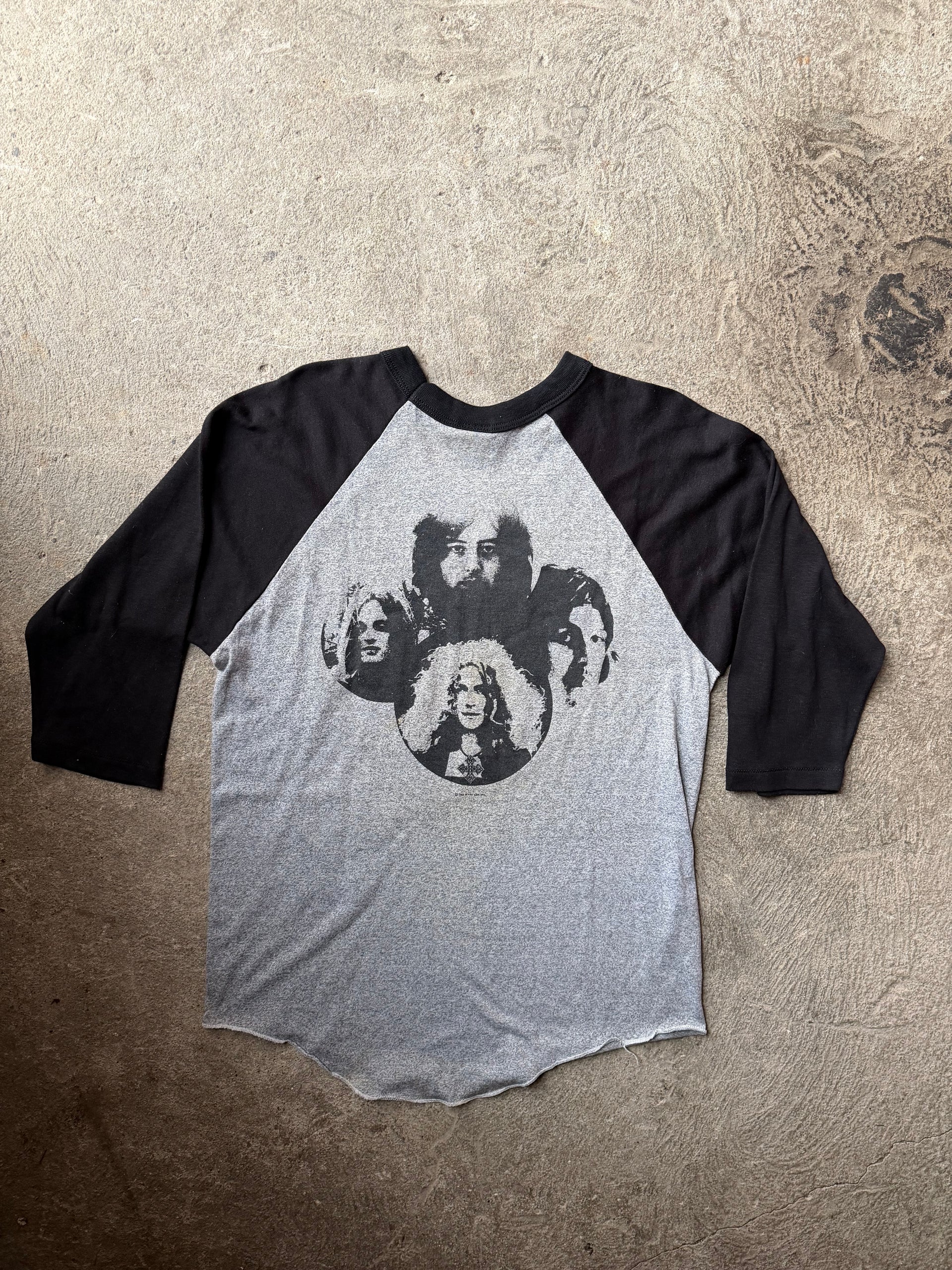 80s Led Zeppelin Raglan Tee 1986 | Size L