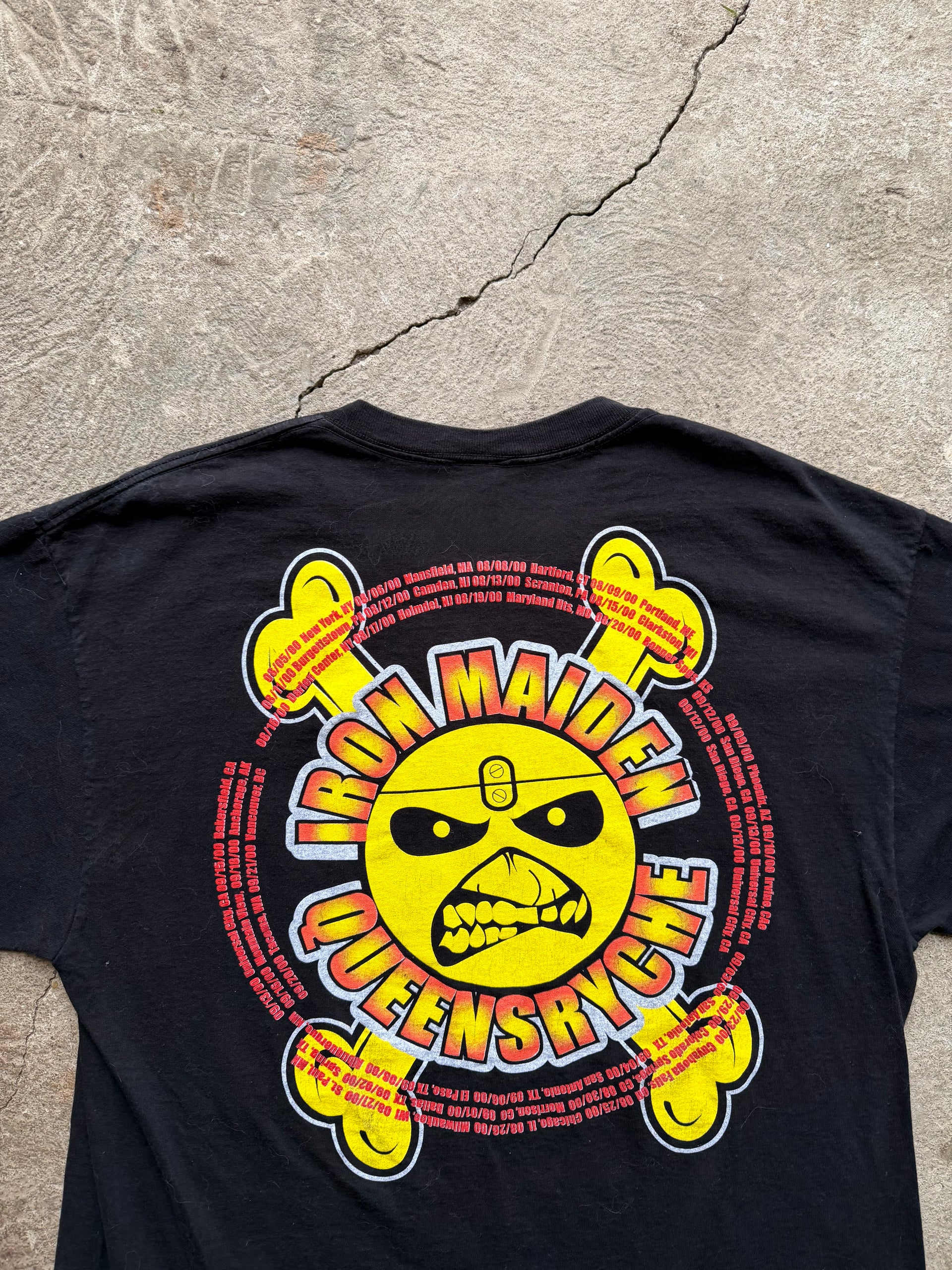 00s Iron Maiden & Queensrÿche 2000 U.S. Tour Tee | Size XL