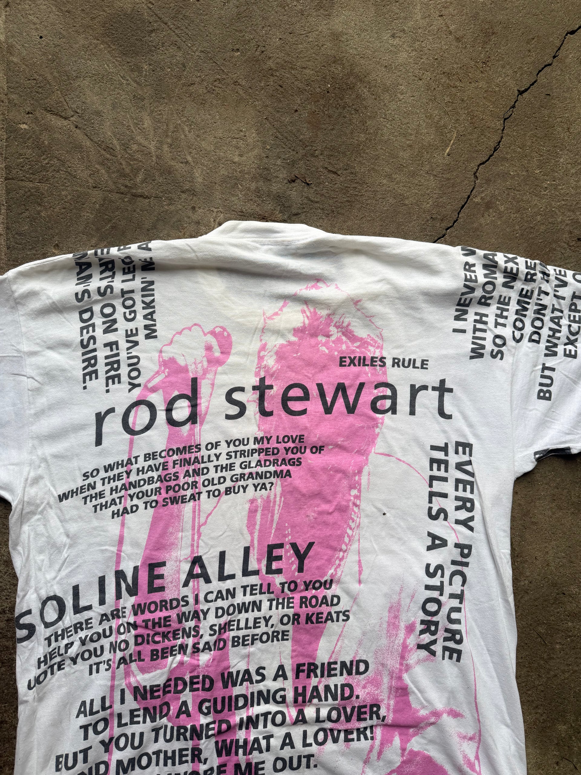 90s Rod Stewart All Over Print Vintage Tour T-Shirt | Size XL