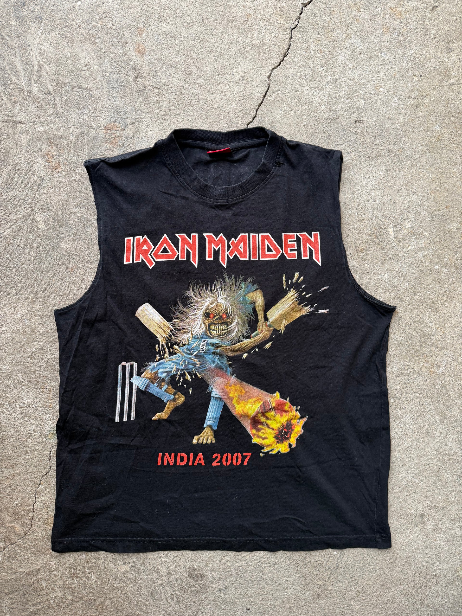 2000s Iron Maiden India 2007 Levi’s Sleeveless Tee | Size XL