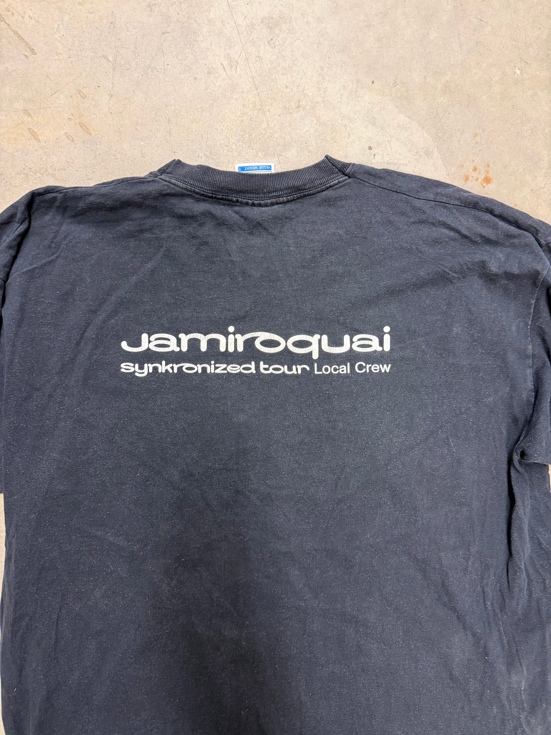 90s Jamiroquai Synkronized Tour Local Crew T-Shirt | Size XL