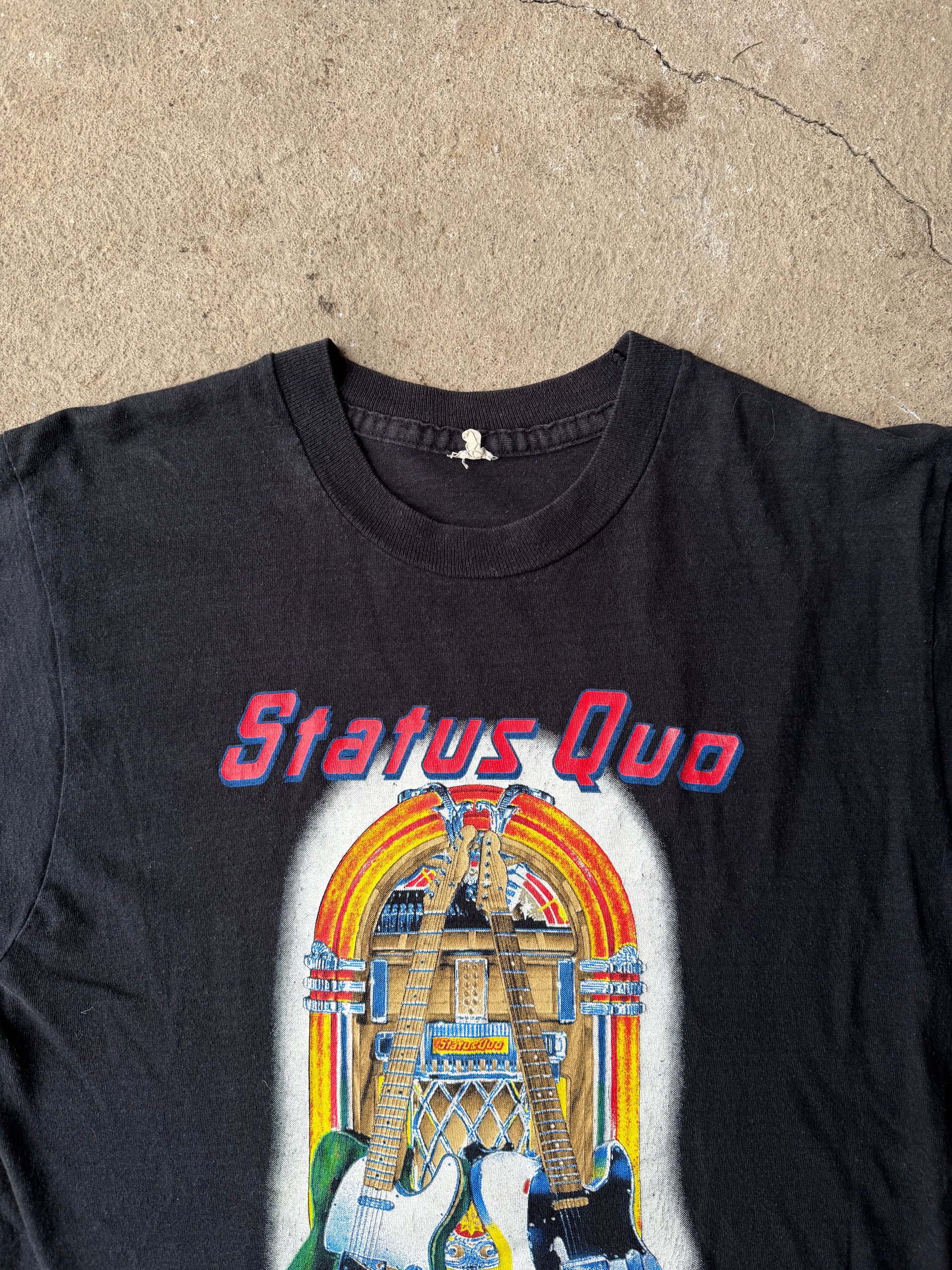 80s Status Quo Perfect Remedy Tour 1989 Vintage T-Shirt | Size M
