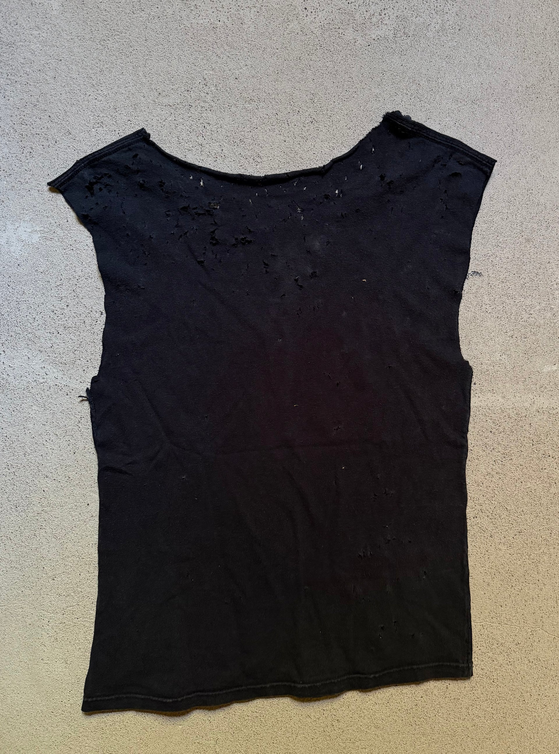 2000s Portrait Heavy Metal Darkness Cut Off Tee | Size M