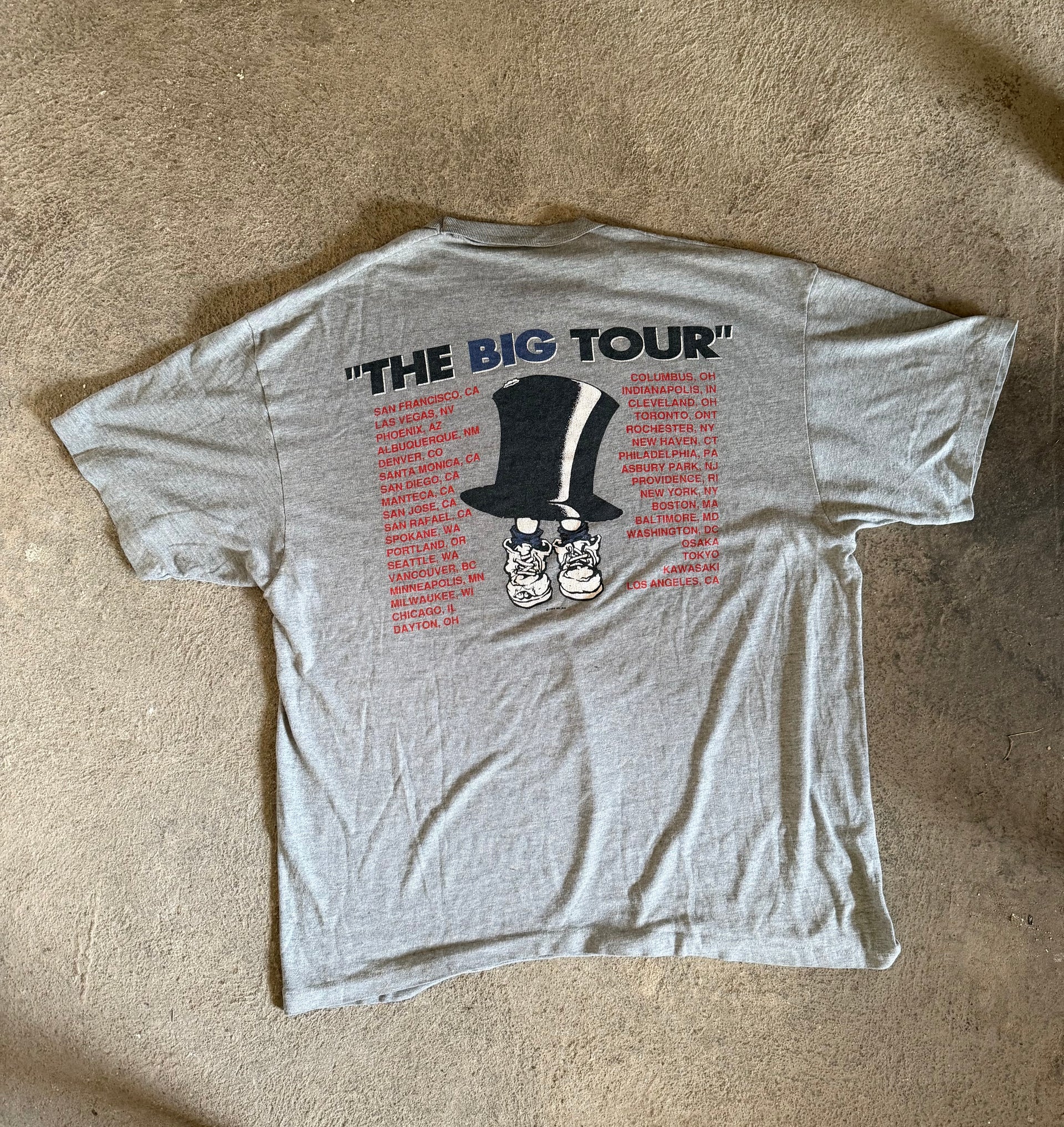80s Mr. Big The Big Tour Vintage Tee | Size L