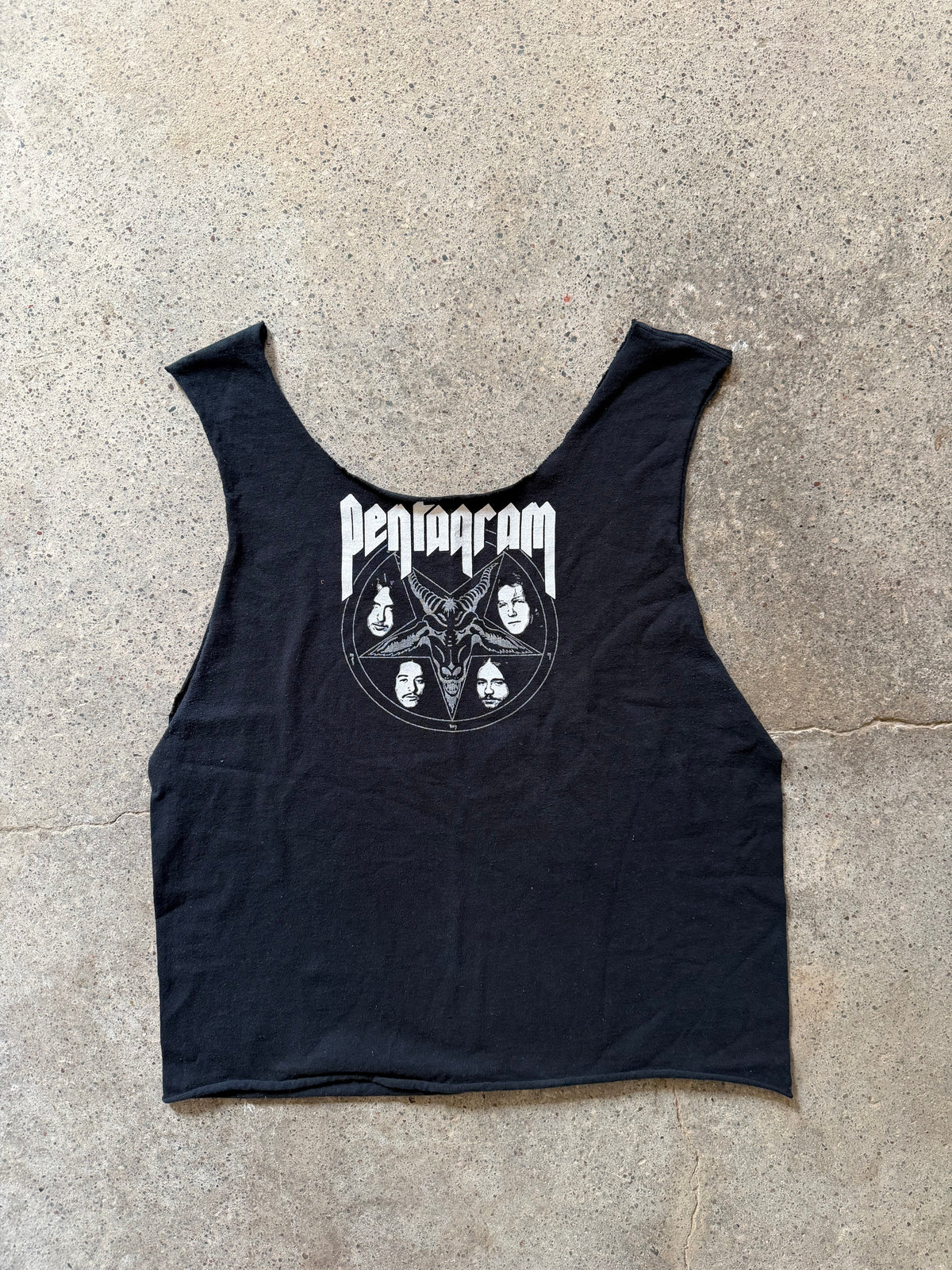 2000s Pentagram “Baphomet” Sleeveless T-Shirt | Size M