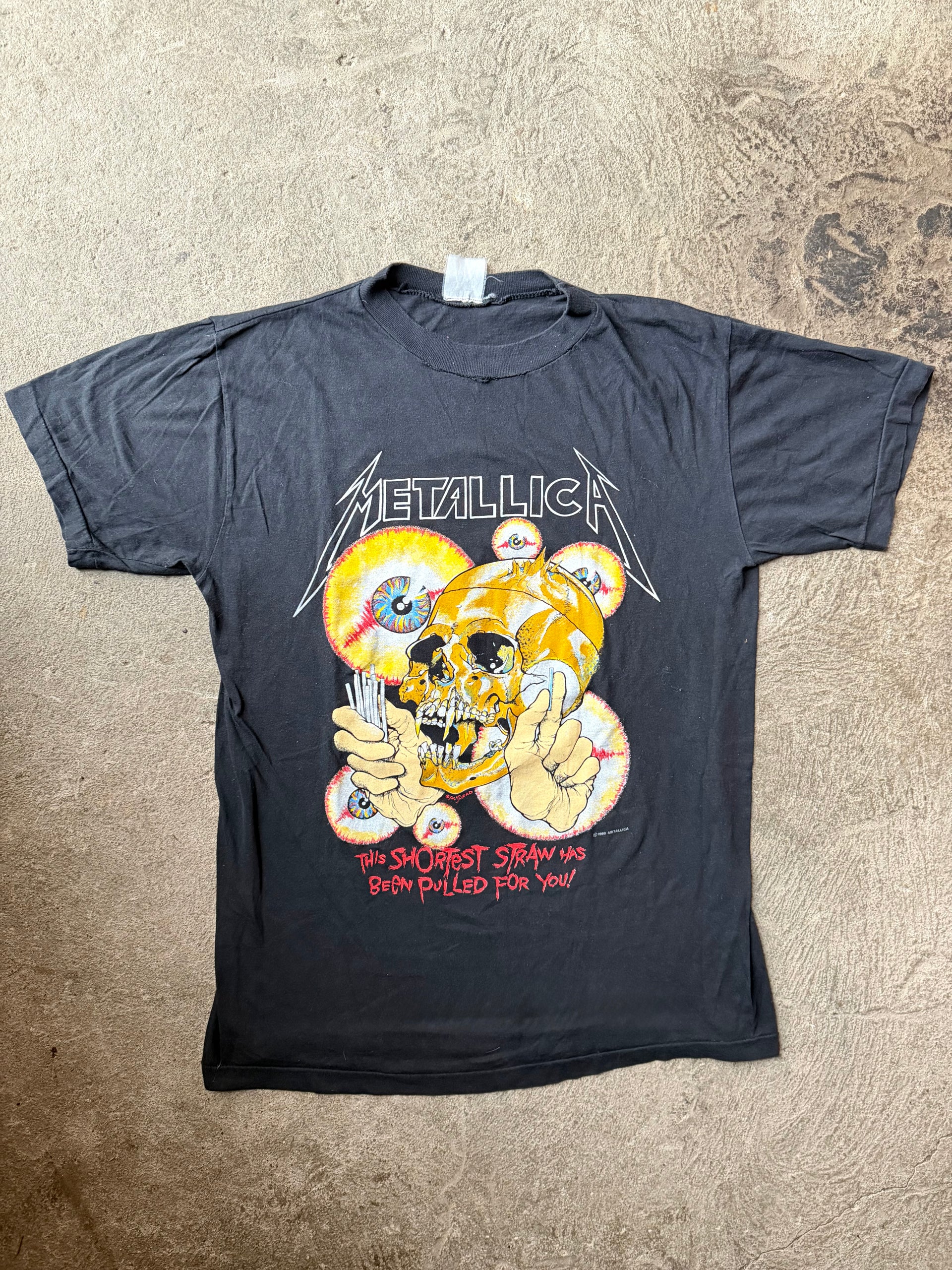 80s Metallica Shortest Straw 1988 Double Sided Tee | Size L